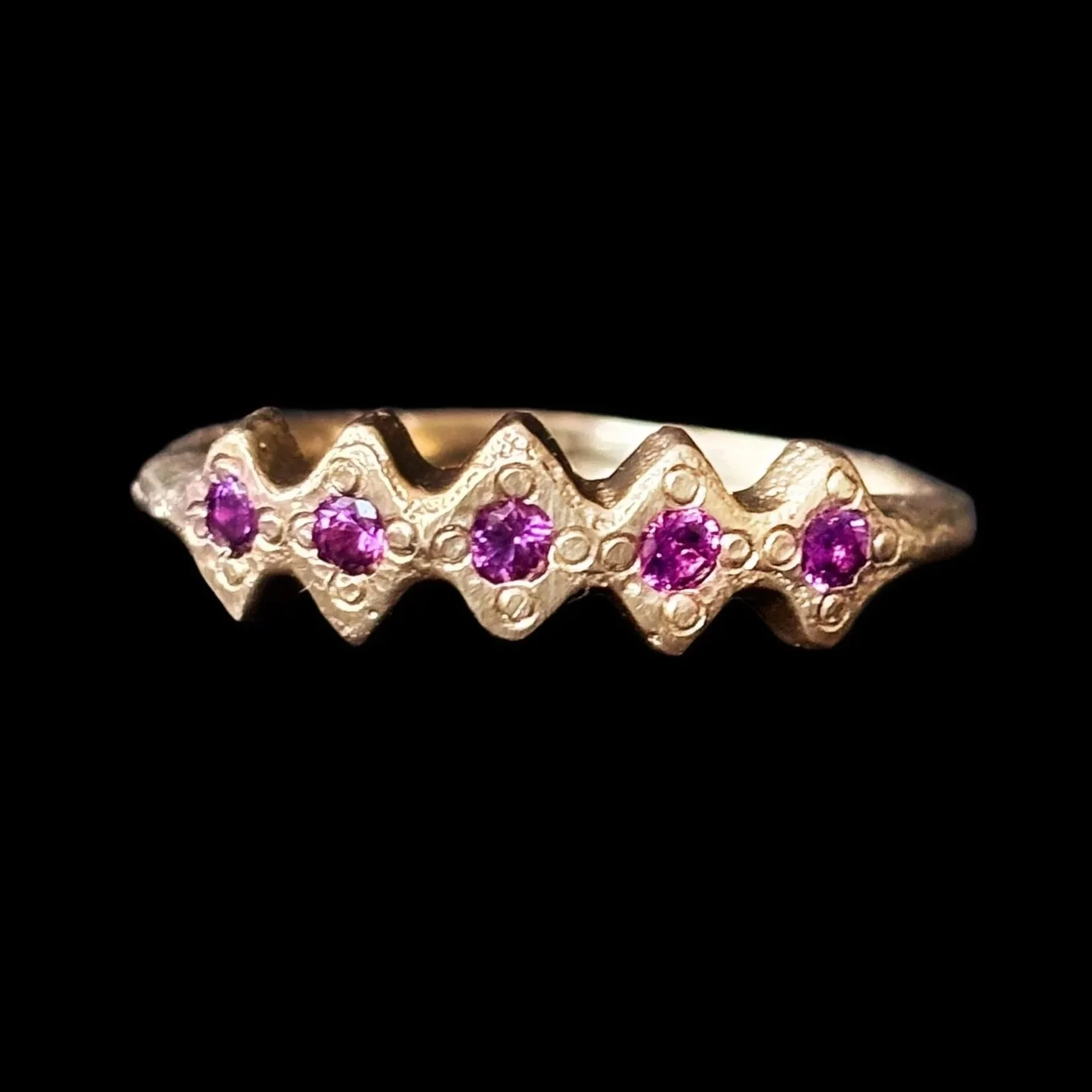 Purple Garnet Starry Band