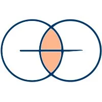 Icon of two overlapping circles