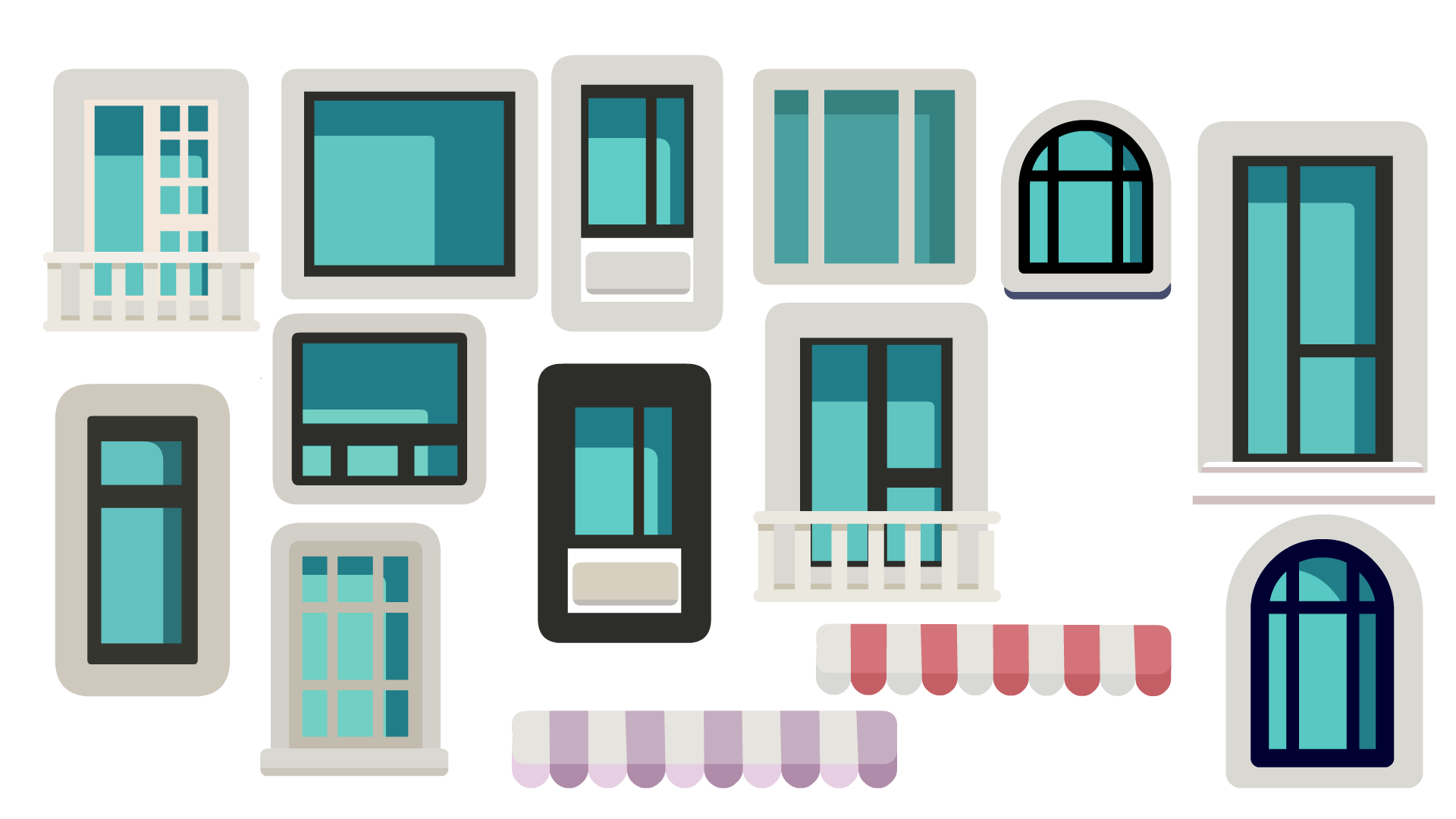 assorted windows and canopies for buildings.png