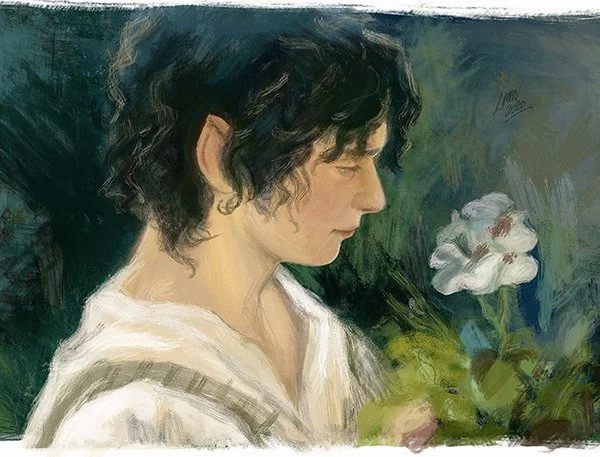 frodo with flowers.png