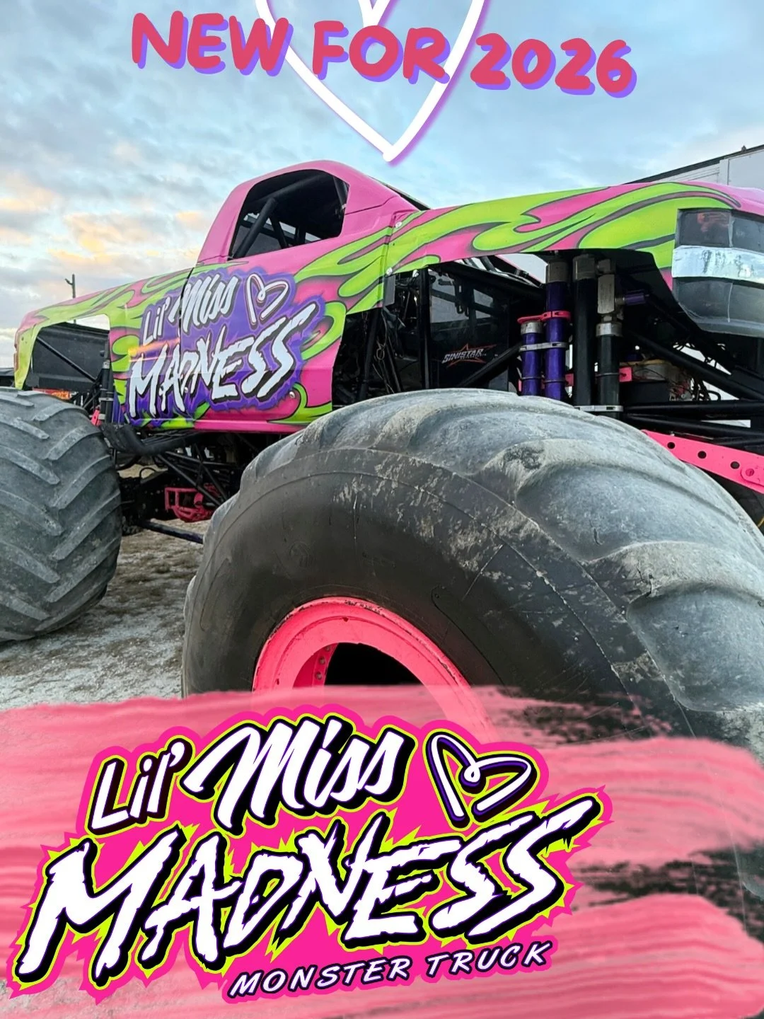 Pretty in pink, but never afraid to sling some mud 🏁

Don&rsquo;t miss the opportunity to catch the NEW Lil&rsquo; Miss Madness Monster Truck in action at Monster Truck Throwdown this season 💥

#monstertruckthrowdown #teamthrowdown #monstertruck #m