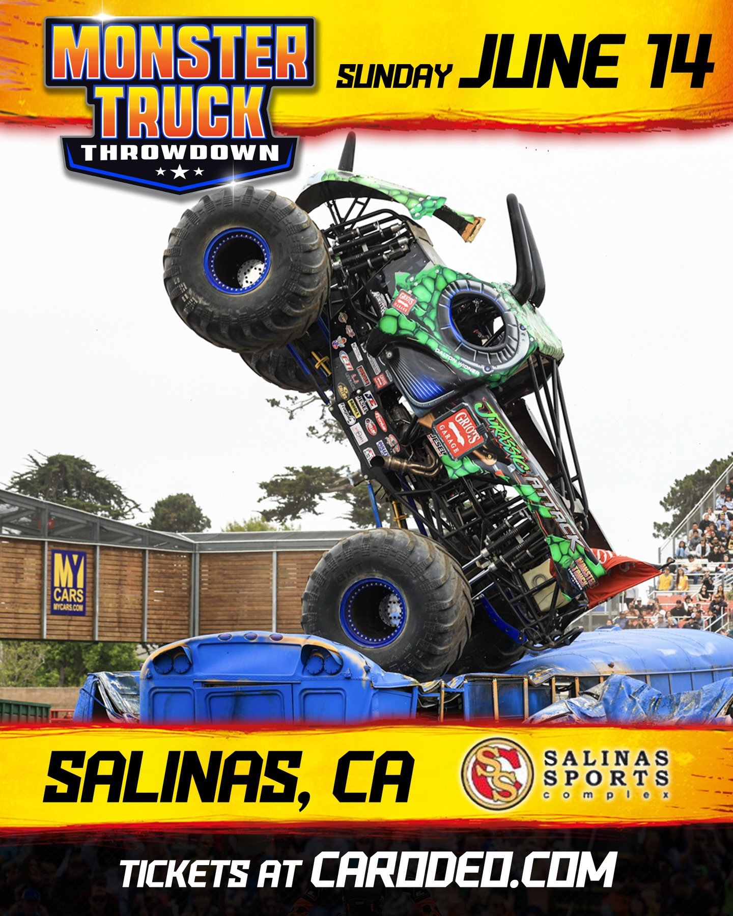That&rsquo;s right - Monster Truck Throwdown is BACK at the Salinas Sports Complex on Sunday, June 14 💥 🏖️

This is the ONLY west coast event for Throwdown in 2026 and it&rsquo;s going to be larger than life! Tickets will be available soon at CARod
