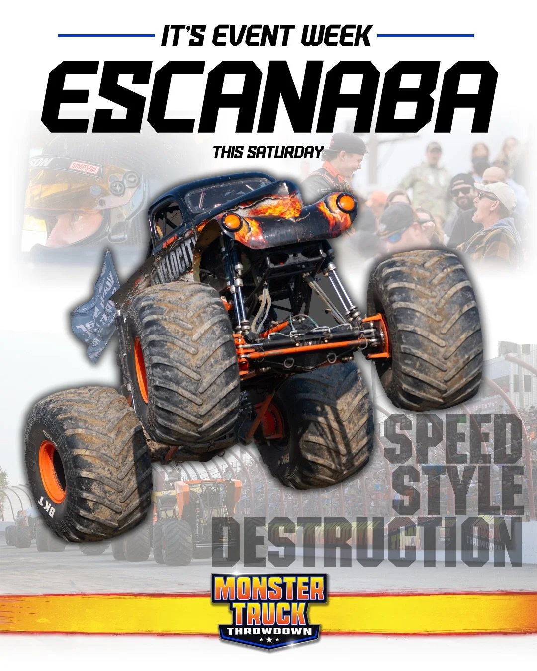 Throwdown in TWO time zones! 👈👉 A truly action-packed weekend ahead as Escanaba, MI &amp; Salinas, CA get to experience Monster Truck Throwdown live!

#monstertruckthrowdown #teamthrowdown #monstertruck #michigan #california