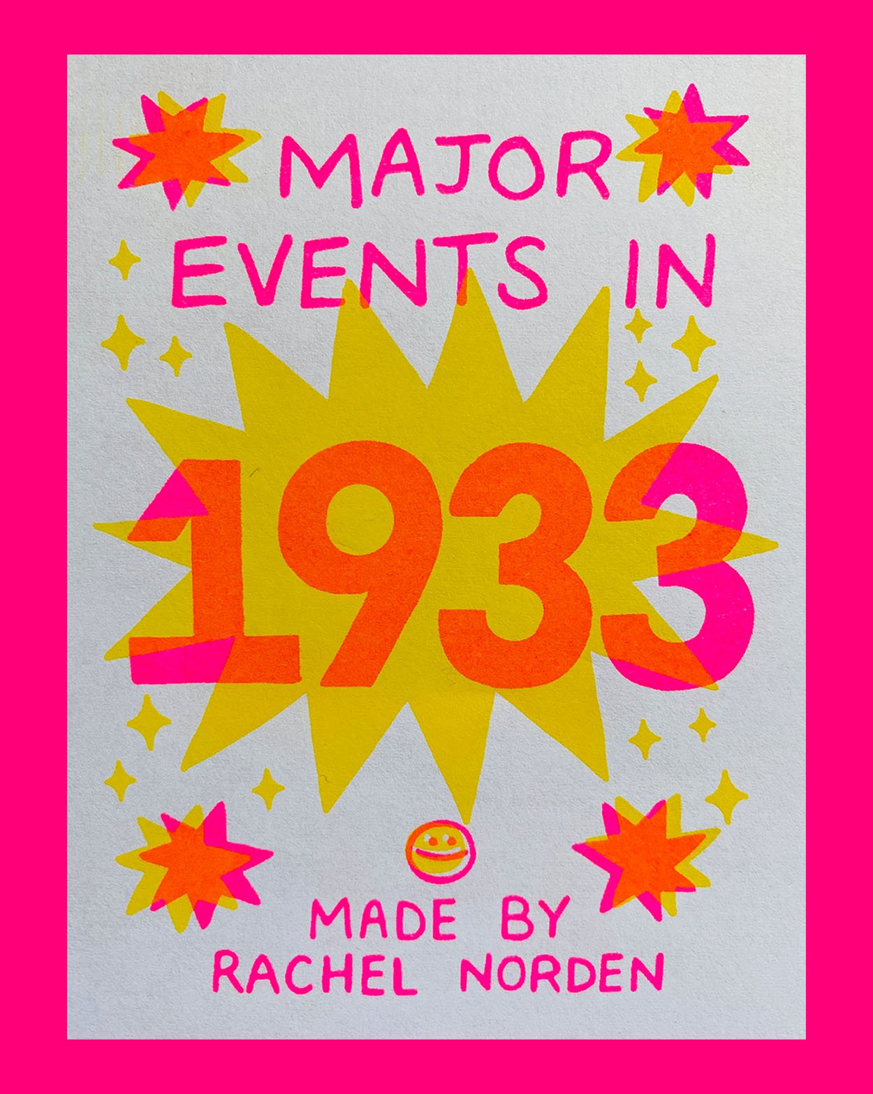 1933 Zine 90th Birthday Risograph
