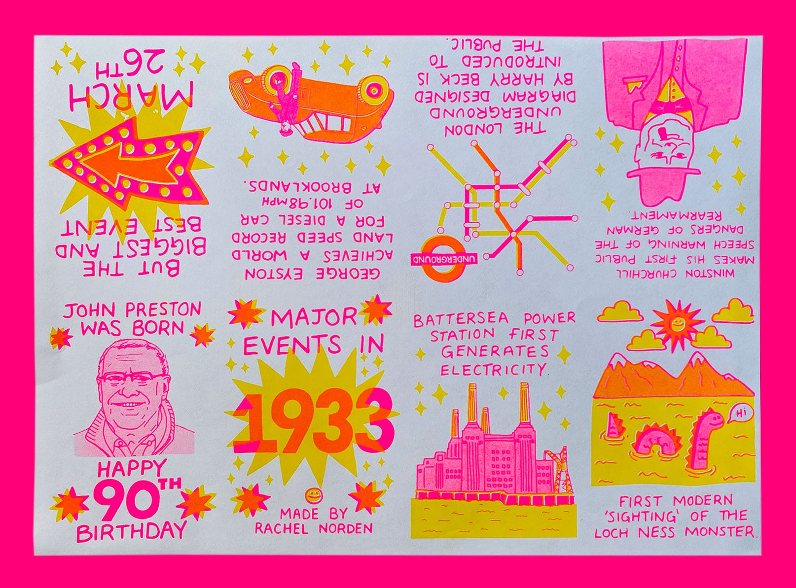 1933 Zine 90th Birthday Risograph