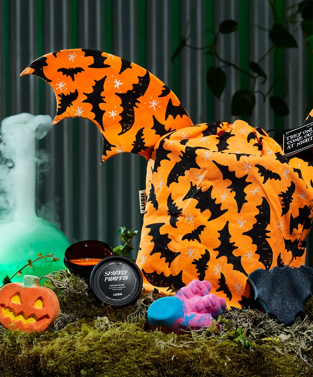 Lush They Only Come Out At Night Bat Drawstring Bag Halloween 2022
