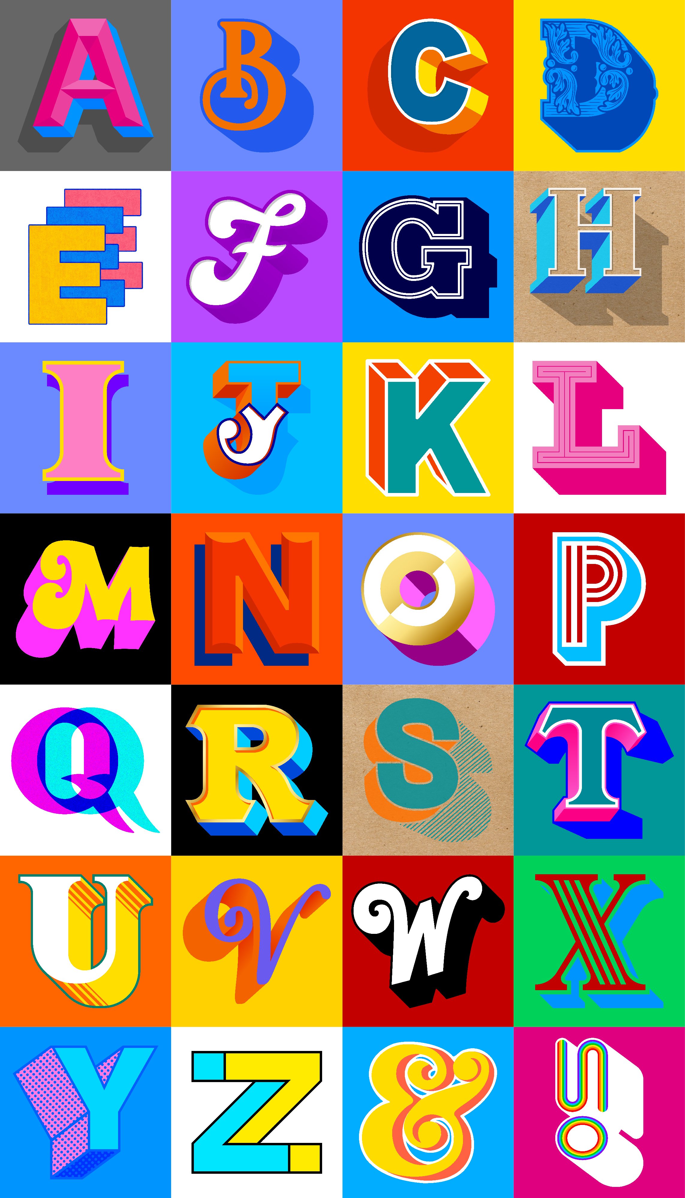 Inktober 2020 Typography Letters and Punctuation