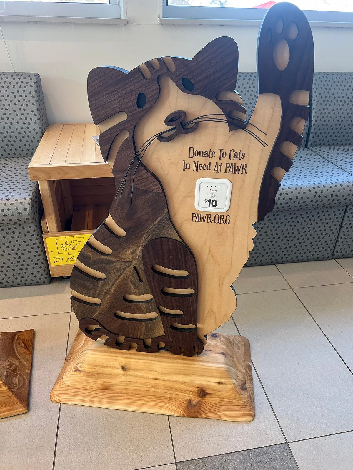 Interactive animal-rescue donation display