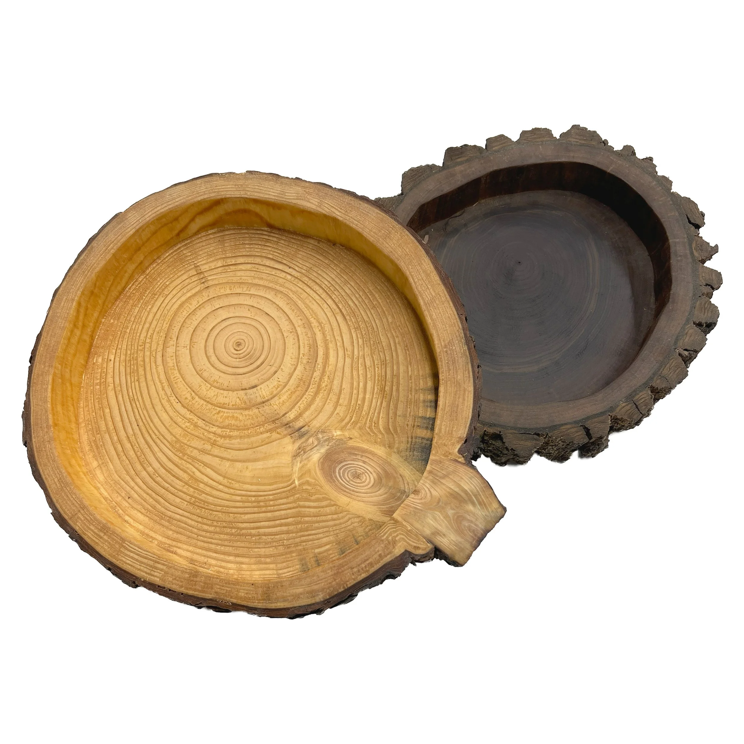 Rustic Round Log Trays — Grand Series