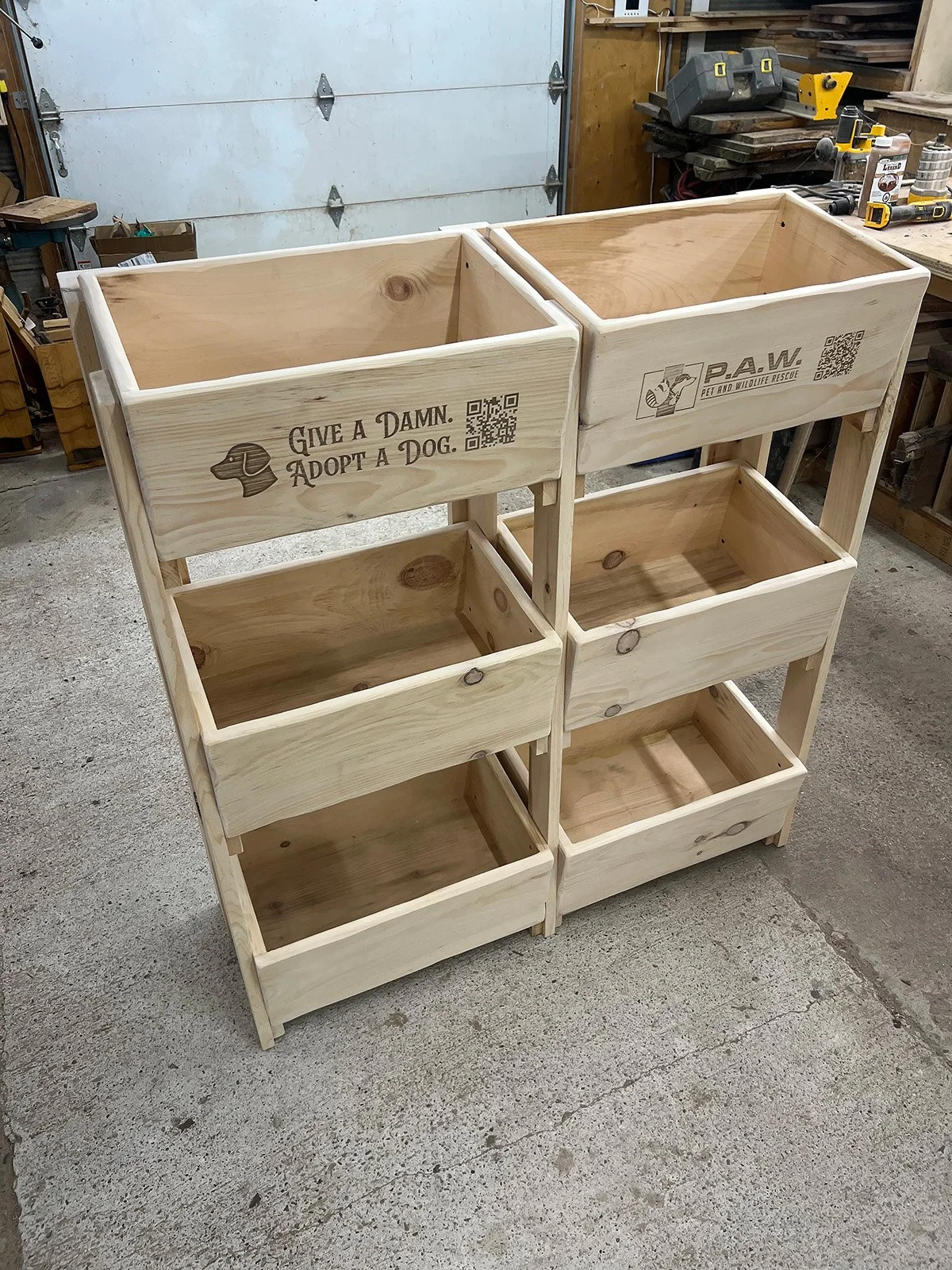 Custom rescue adoption display