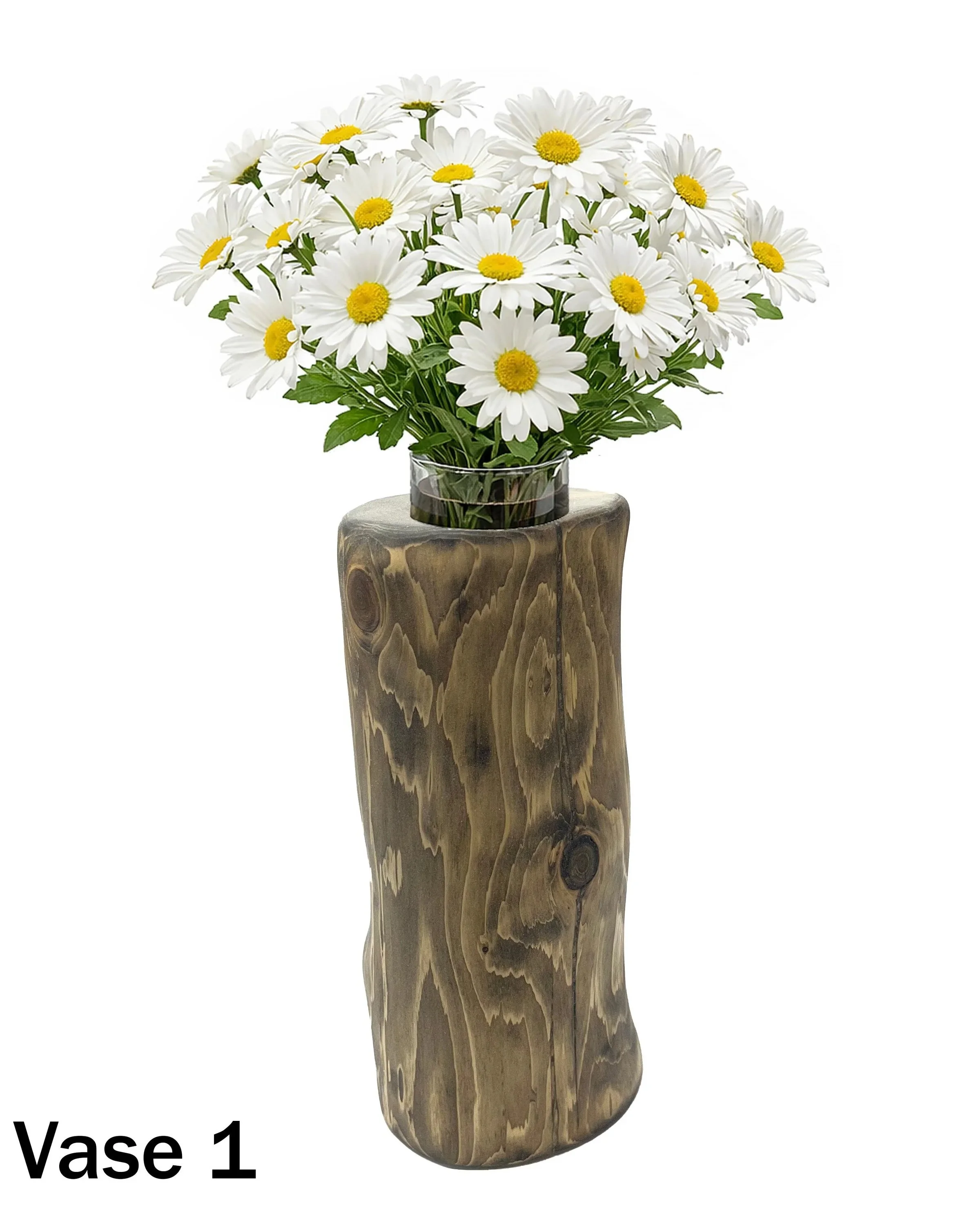 Rustic Wood Vase