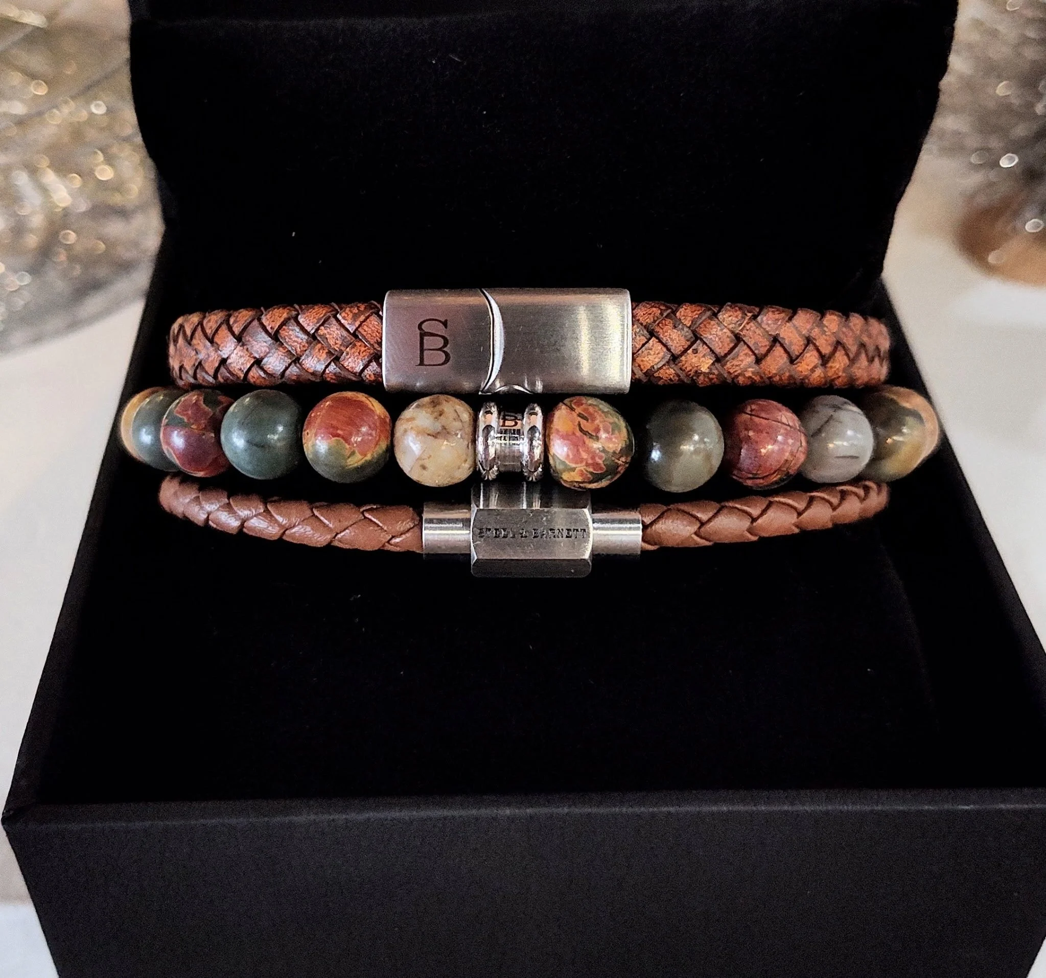 Just in this season new Steel &amp; Barnett bracelets for him! #mensjewelry #holidayshopping #ChristmasCheer