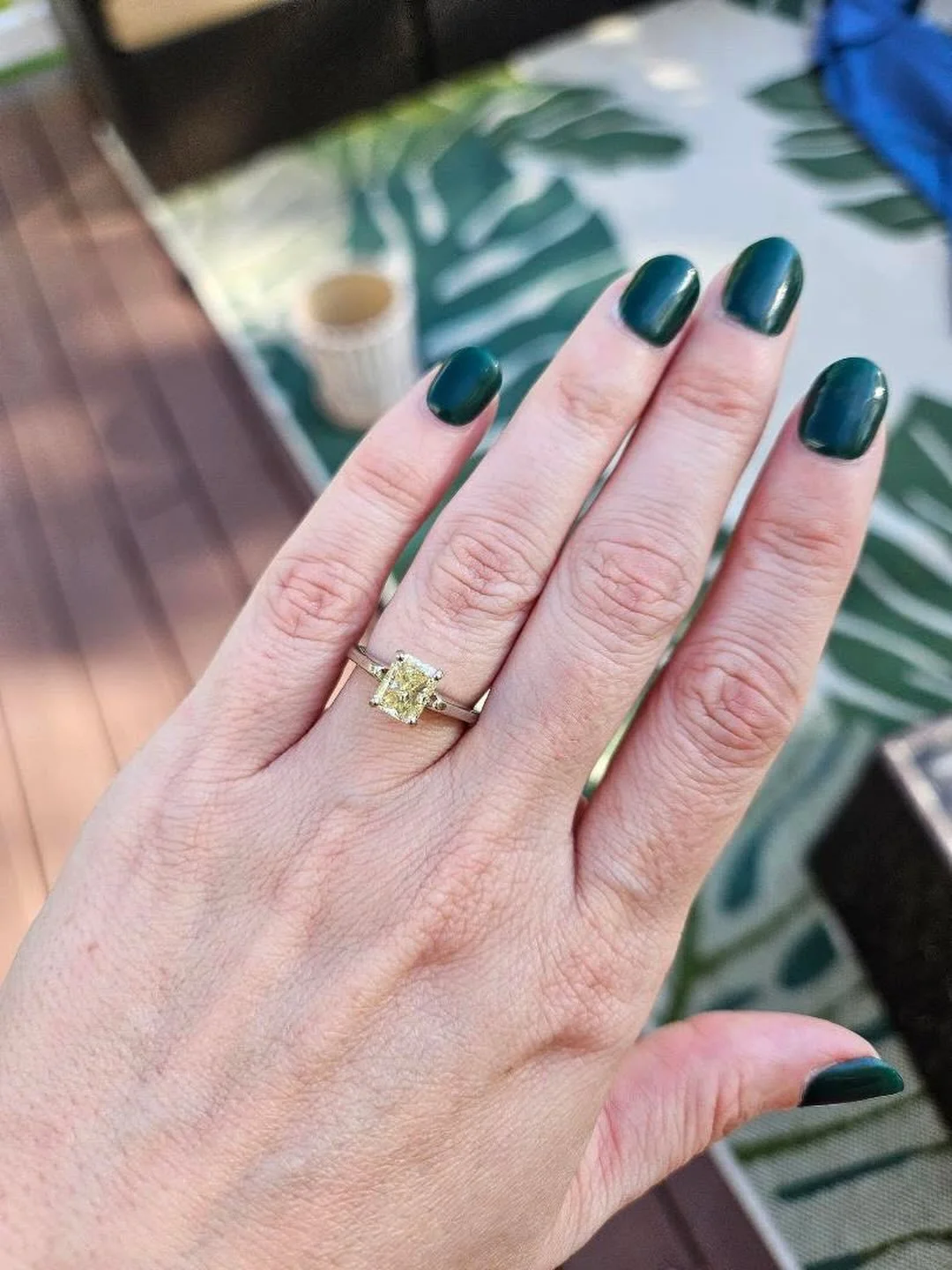Wow🤩 Congratulations, Alex and Travis, on your engagement! 💛💎💍