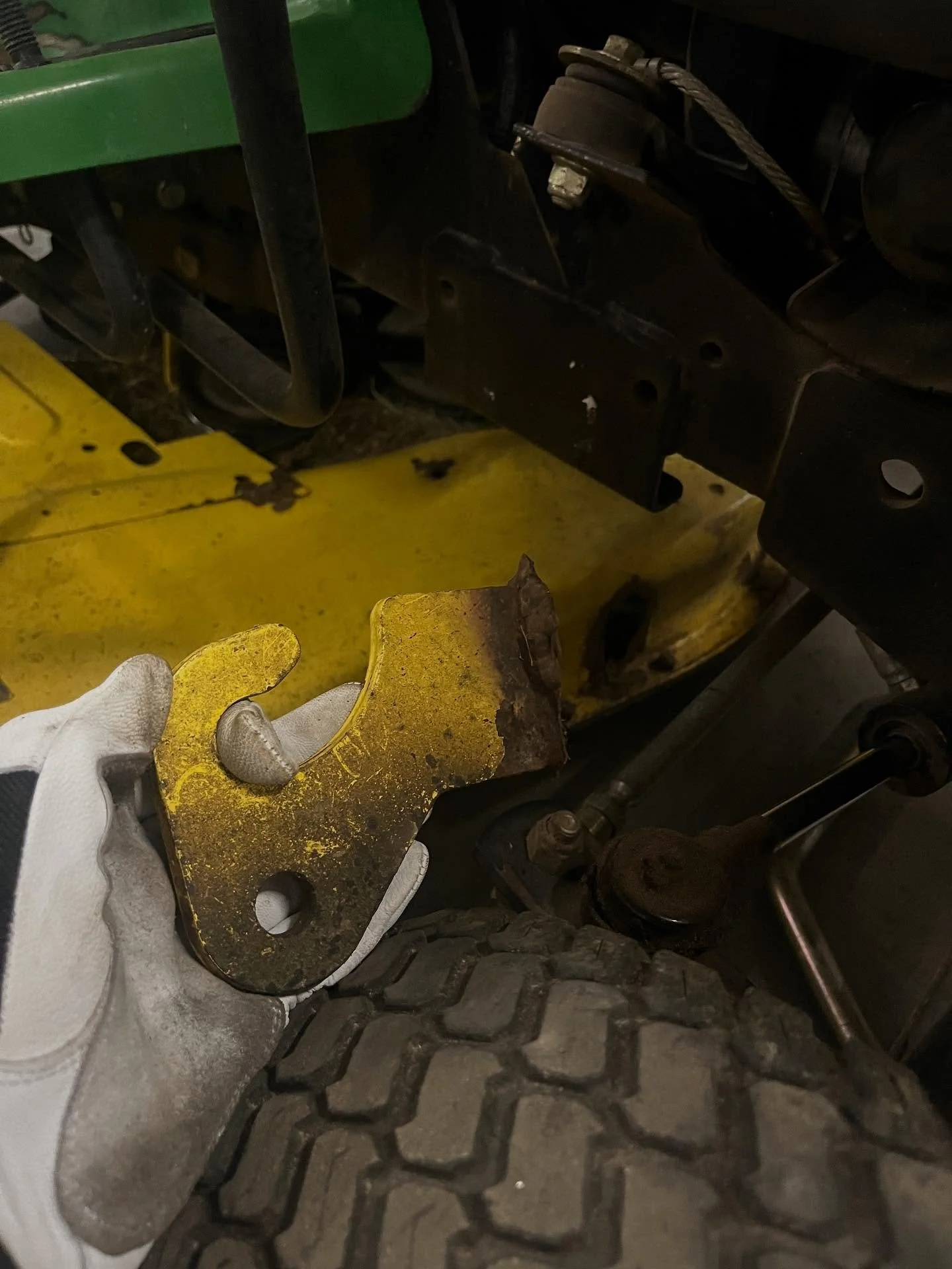 Little rusty deck repair on this John Deere!