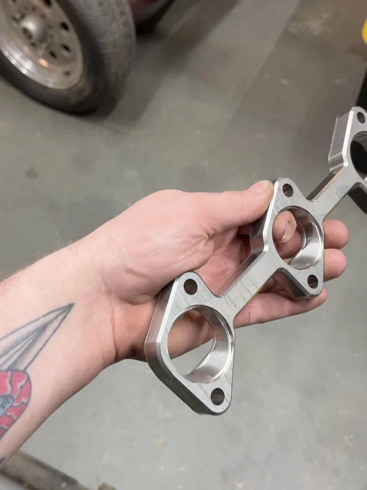 Made some of these stainless exhaust flanges for my BMW M10. Plan on building a turbo manifold and wanted something thick and it fits the weld ELs perfect! If you have a project like this please reach out! I will have these on the website if someone 