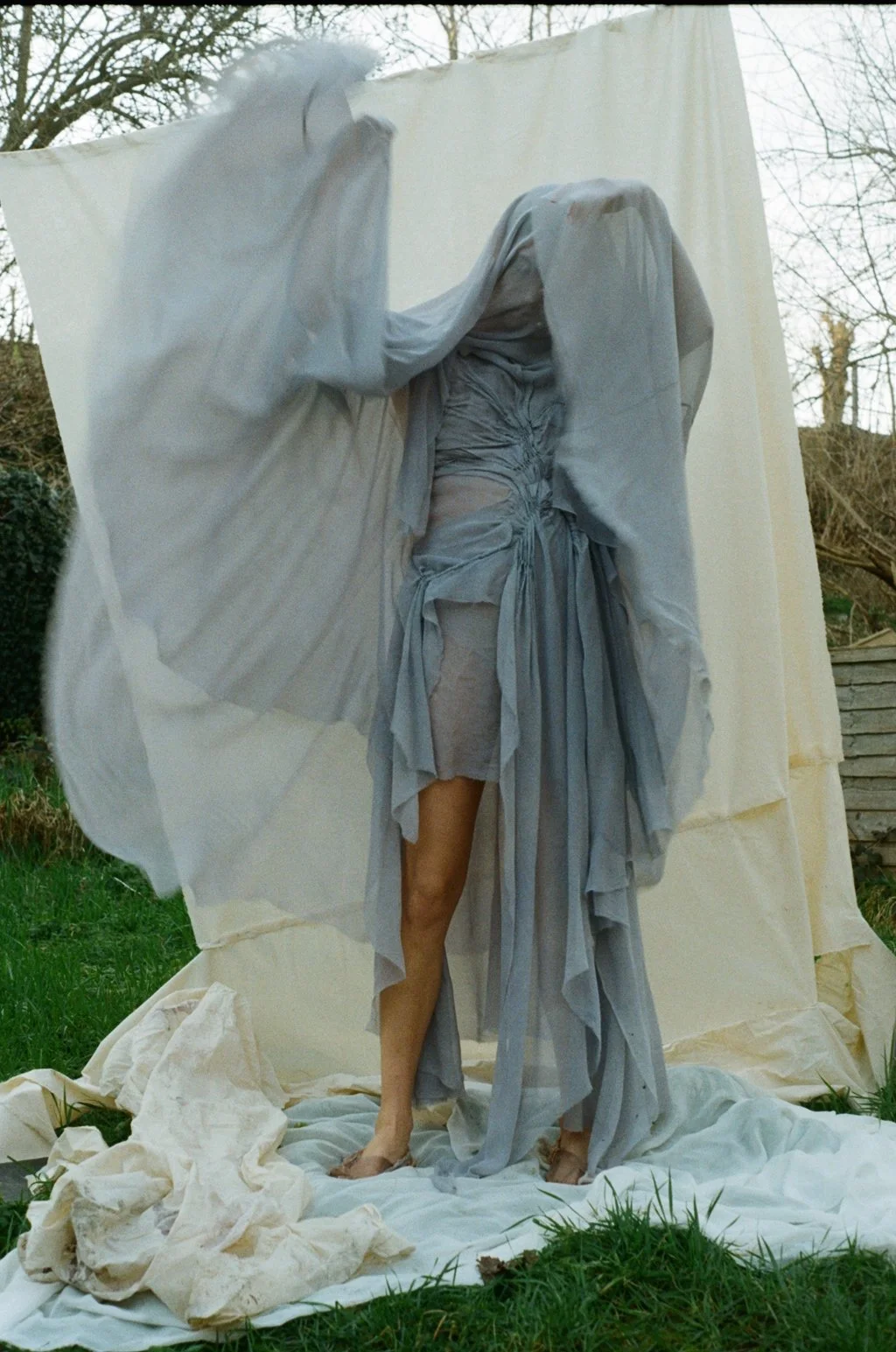 'Evaporation of a memory' - Cabbage dyed silk dress and cape - 2.JPG