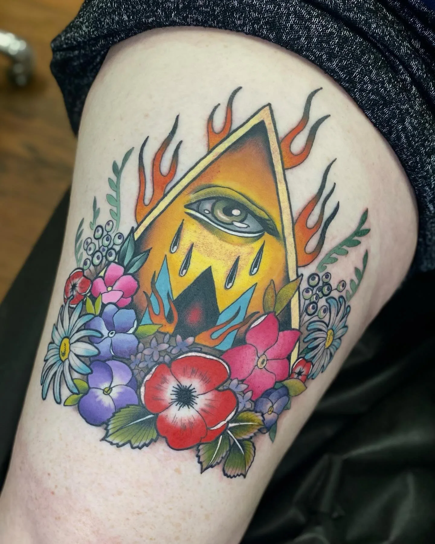Midsommar thigh tat for an old pal! Thanks always Cortney ❤️&zwj;🔥