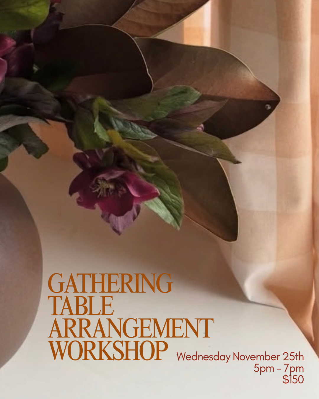 thanksgiving day table arrangement workshop jacksonville fl
