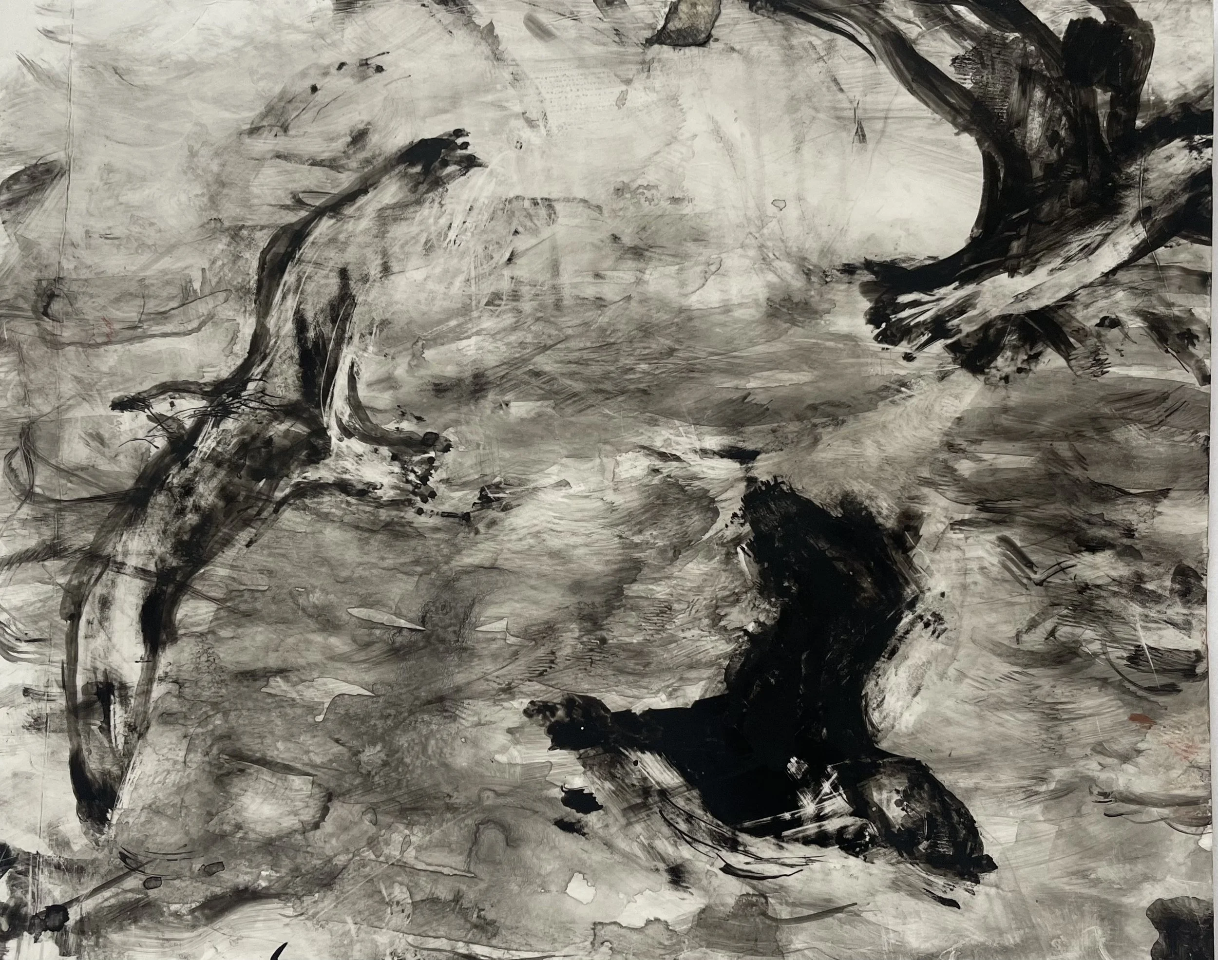 Isle of May. Oil on Yupo. 