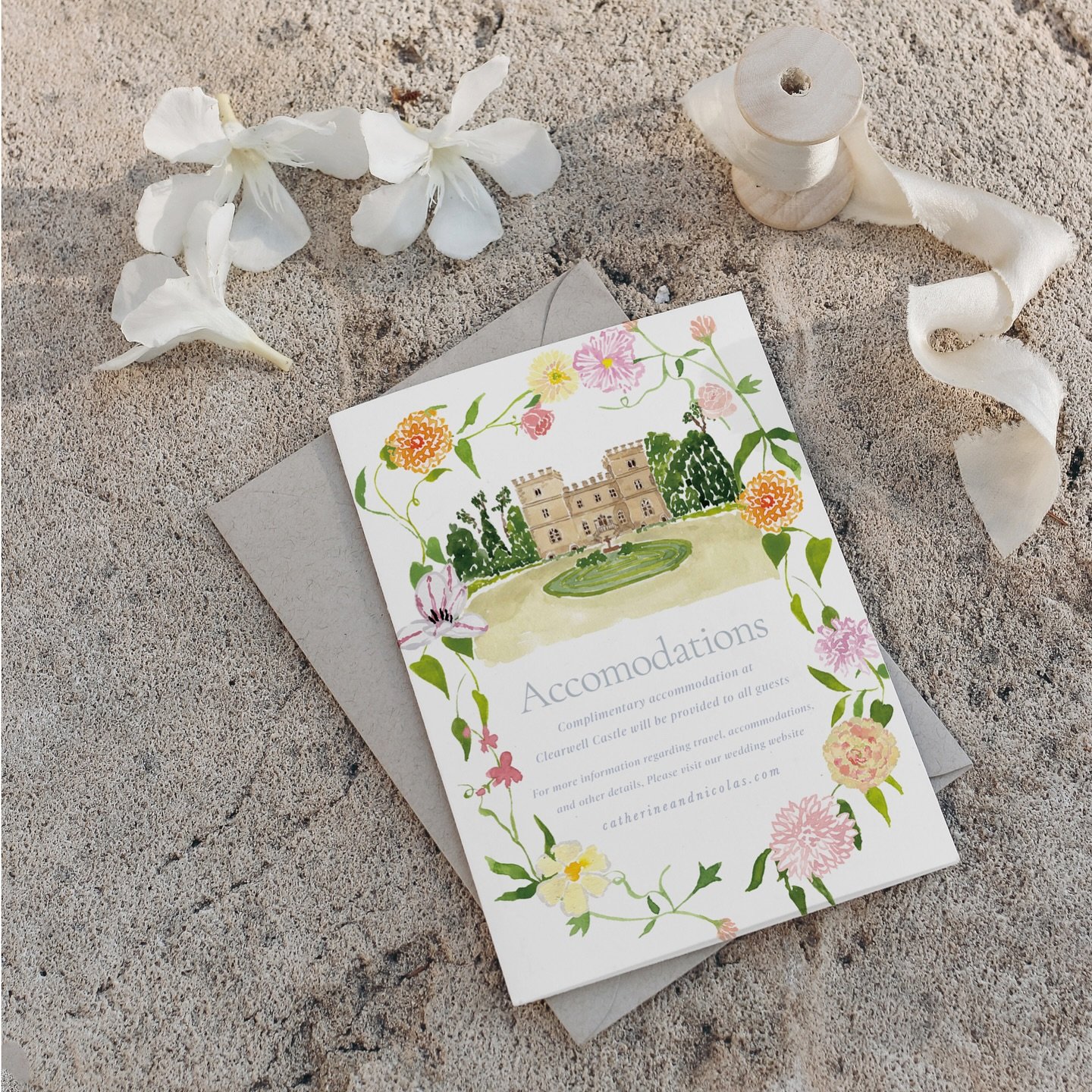 A glimpse into my latest watercolour venue illustration✨ Hand-painted details that make your love story even more special 🤍

#weddingstationery #watercolourvenue #weddinginspo #bridetobe2026 #customillustration #custominvitationdesign