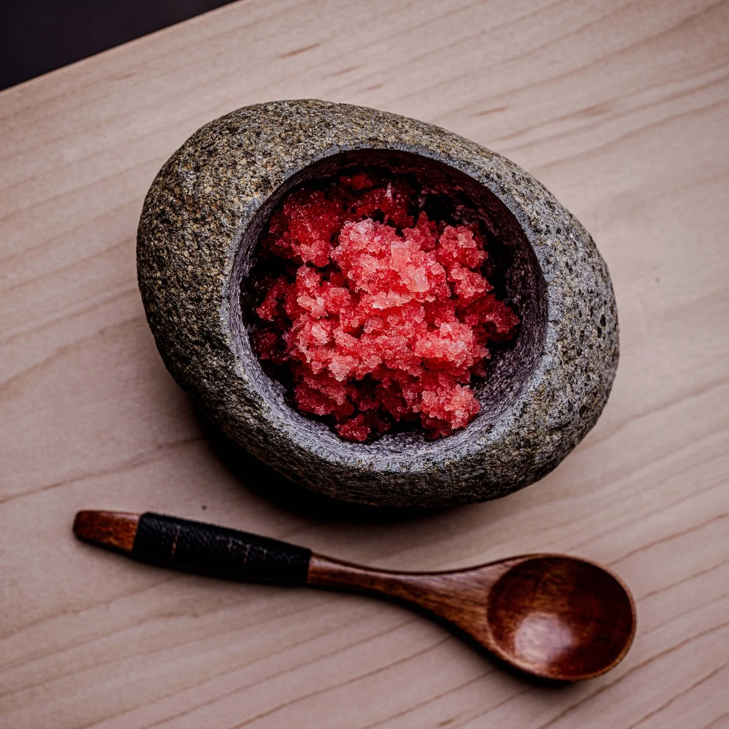 Dessert at LUNA

Frozen citrus-chamomile granita, bright blood orange, softened by chamomile&rsquo;s calm. Inspired by crushed ice desserts and Chef Leo&rsquo;s favourite herbal tea.