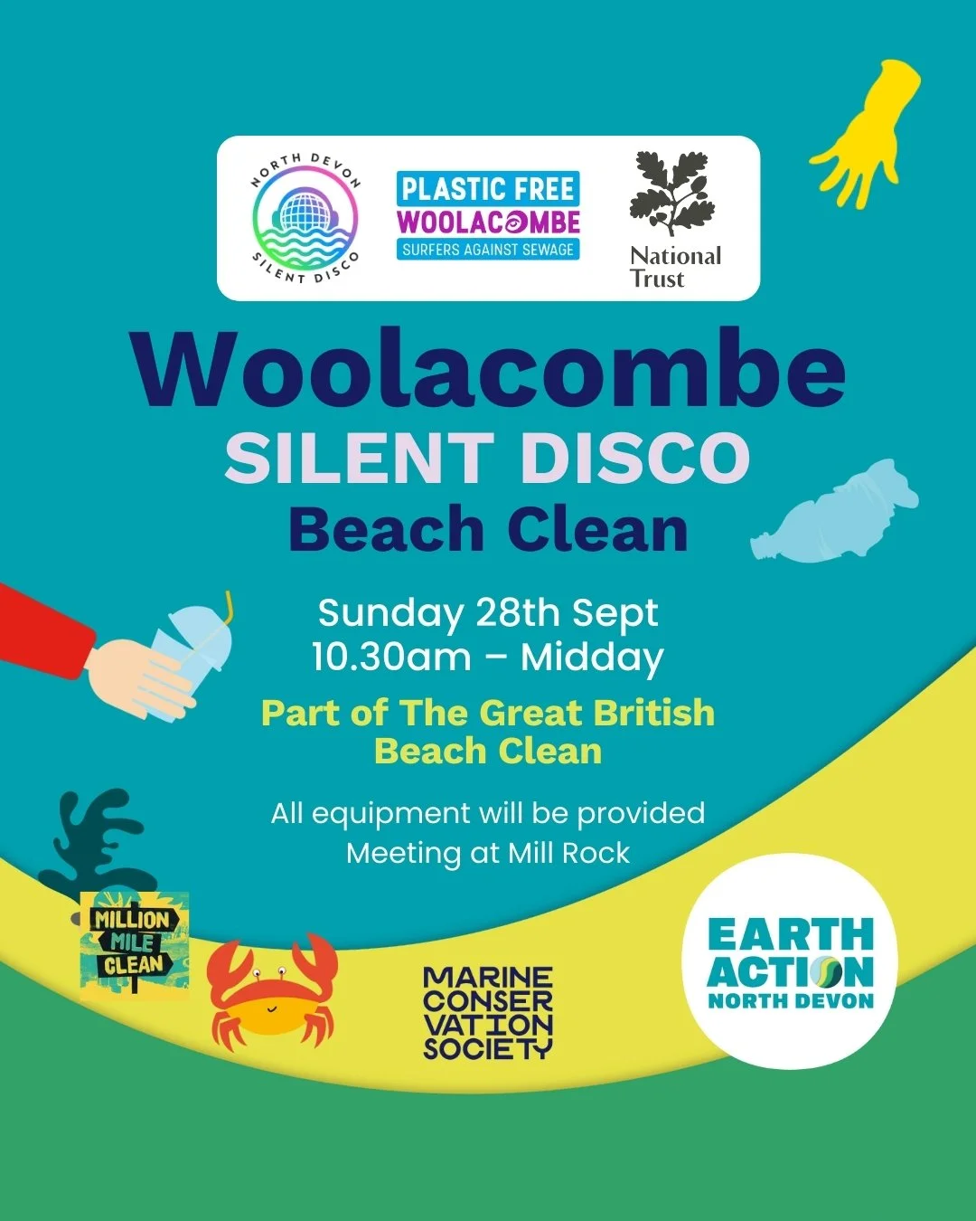 Woolacombe Silent Disco Beach Clean