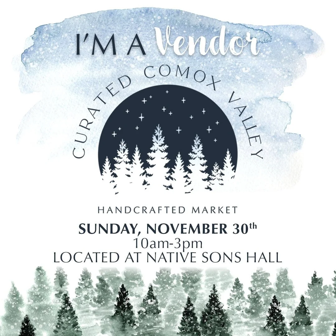 Hi friends! 🌿✨

We&rsquo;ll be at The Curated Comox Market on November 30 at the Native Sons Hall in Courtenay &mdash; and I&rsquo;d love to see you there!

We just restocked Respira Salve, Wild Yam Harmony Cream, Herbal Healer Kits, and all of our 
