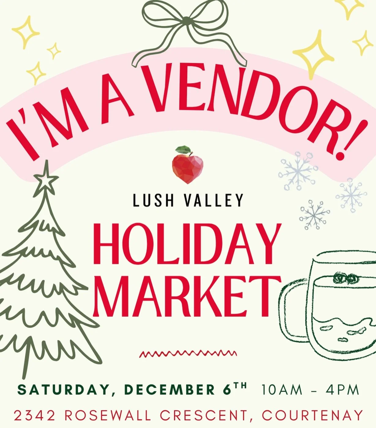 This Saturday we&rsquo;ll be at the Tin Town market! 

Come grab your favourite stocking stuffers: Immortelle Serum, Wild Yam Cream, Herbal Healers First Aid Kit and more! 

Hope to see you there! ❄️