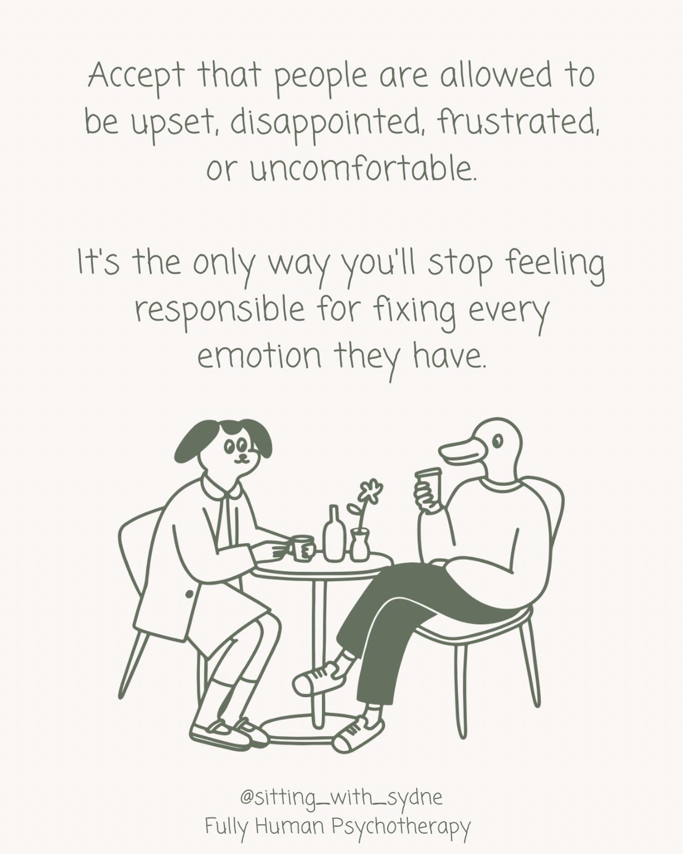 💭💬🗯️ time to unlearn some things! 

🌞 you are not responsible for &ldquo;fixing&rdquo; everything and making everyone feel &ldquo;good&rdquo; all the time! 
🌞 of course this is not a pass to be an a**hole - so if we intentionally cause harm or h