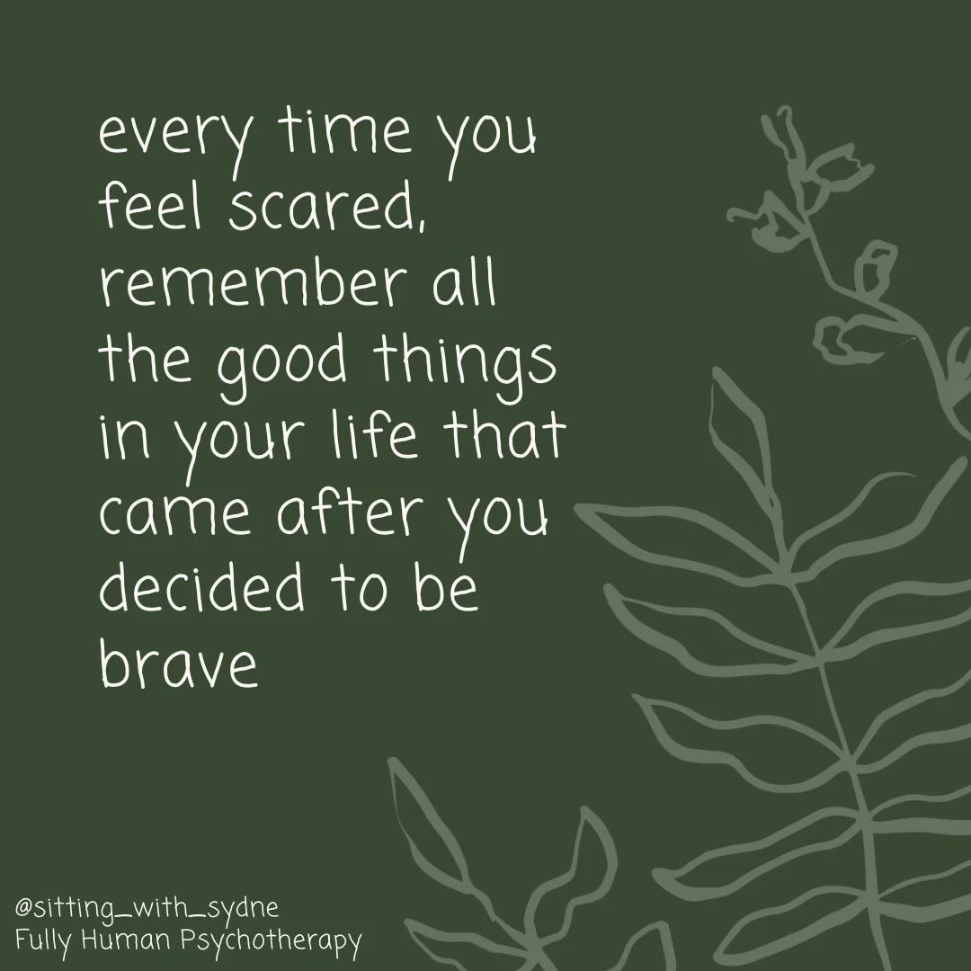 Do it scared. 

#therapy #mentalhealth #scared #brave #healing