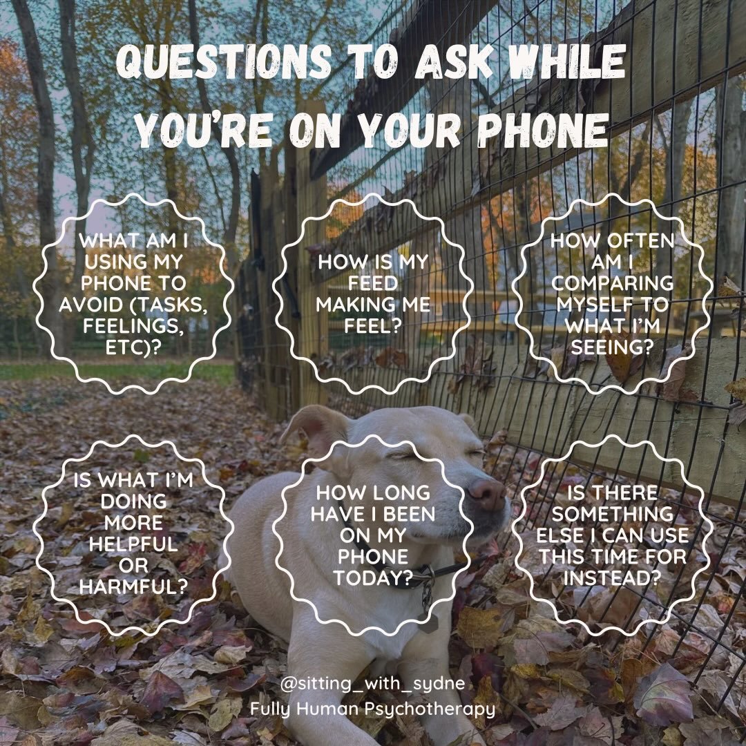💭💬🗯️📱

We all do it - but we&rsquo;re not all mindful of it.

Since you&rsquo;re probably on your phone scrolling looking at this right now... pause for a moment and be curious!

#mentalhealth #doomscrolling #therapy #coping #mindfulness