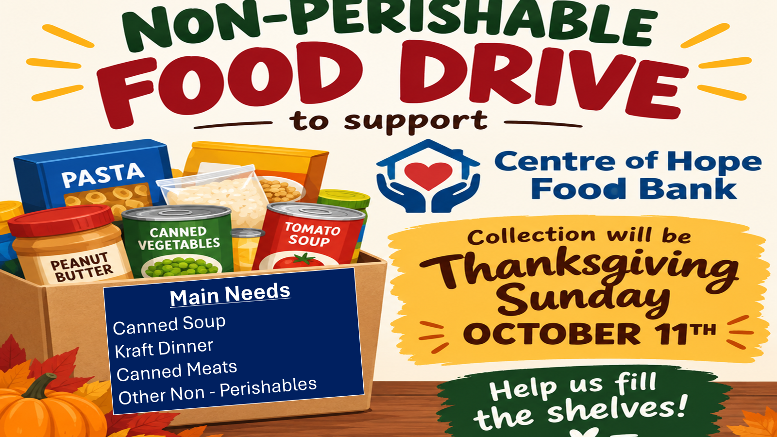 Non-Perisahable Food Drive