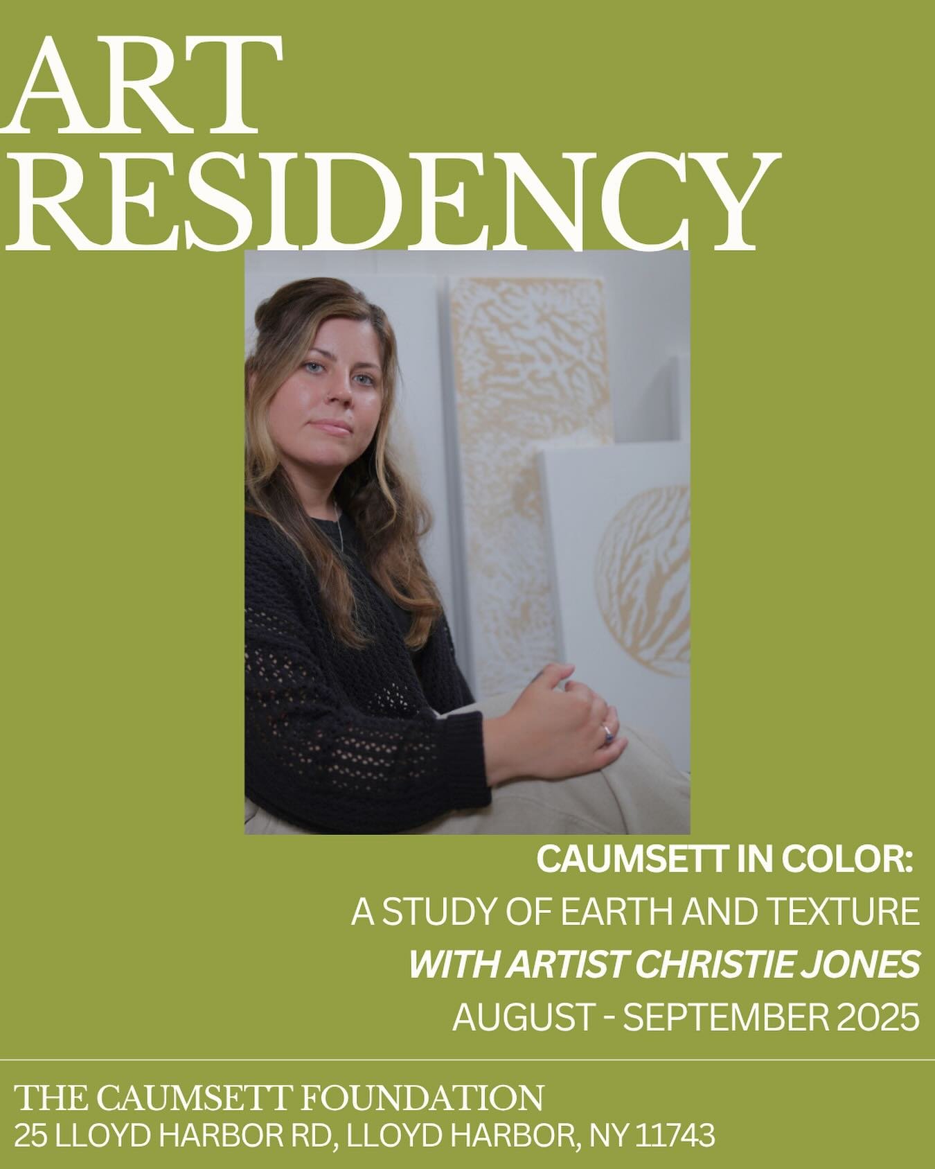 I&rsquo;m honored and grateful to share this upcoming opportunity, thanks @caumsettfoundation for offering me this experience.

As a Caumsett Artist in Residence, I will create a body of work that documents the park&rsquo;s landscapes through color a