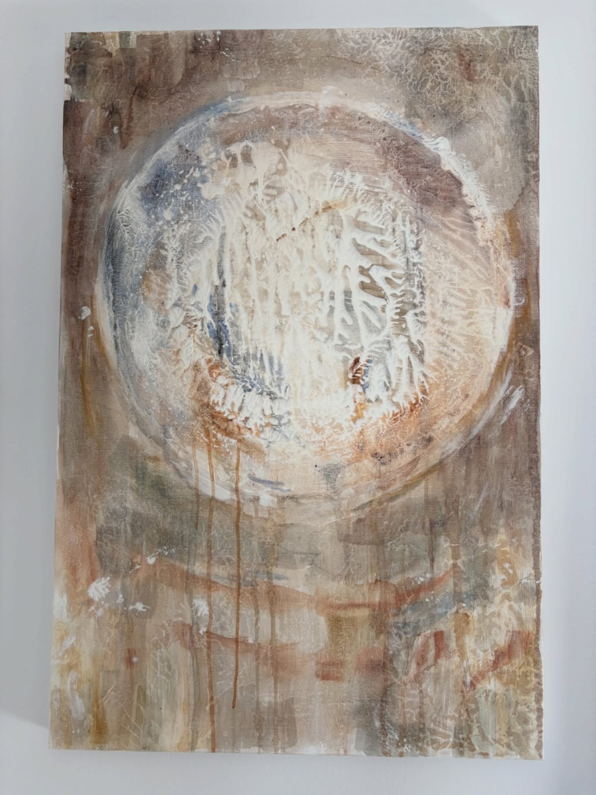 Welcome December.

At the end of the week I&rsquo;m announcing something fun! Want to be the first to know? DM your email address.

&bull;painting from my recent residency at Caumsett State Park, made with earth &amp; mineral pigments including rocks