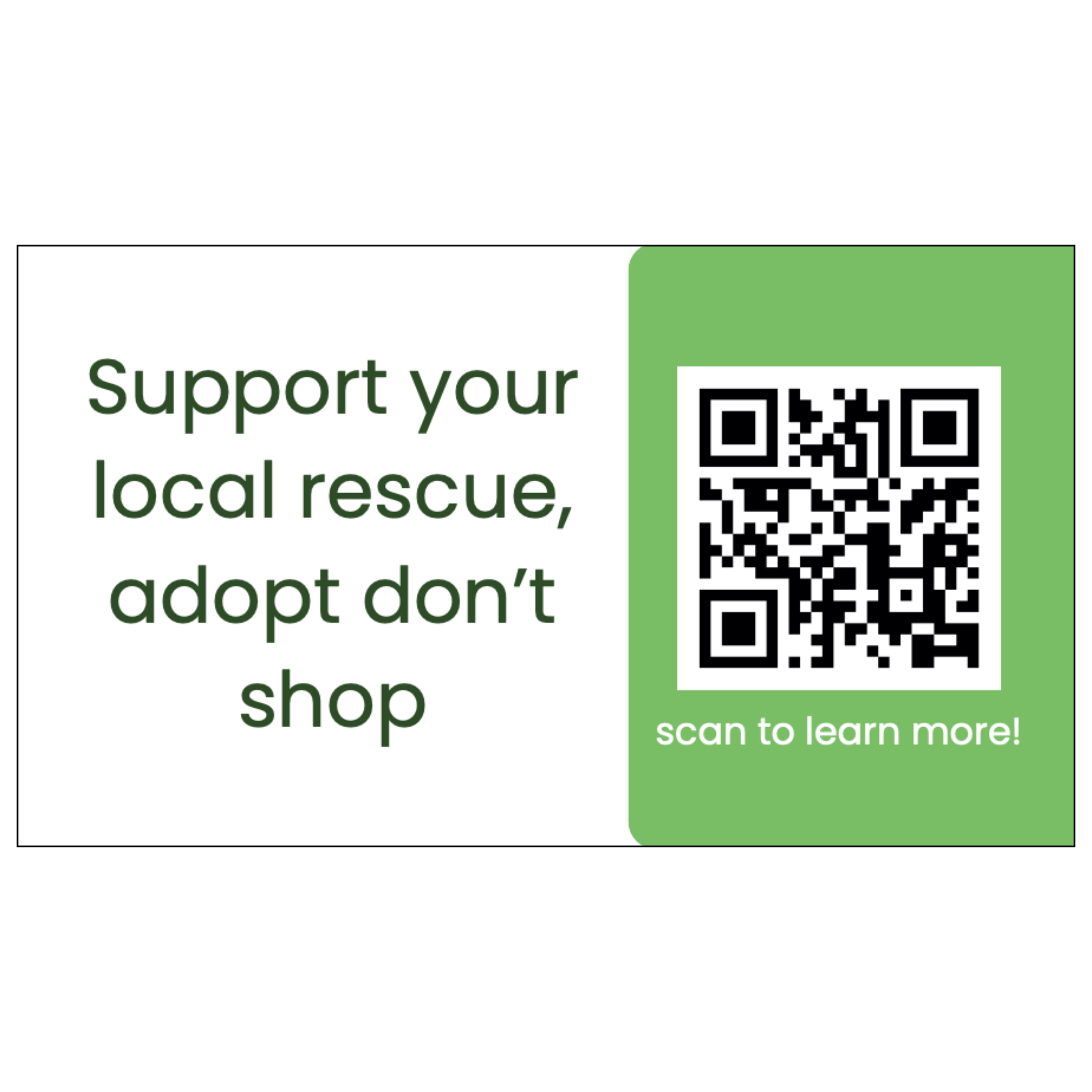 Support Your Local Rescue Stickers (pack of 5) — Rescue Not Retail