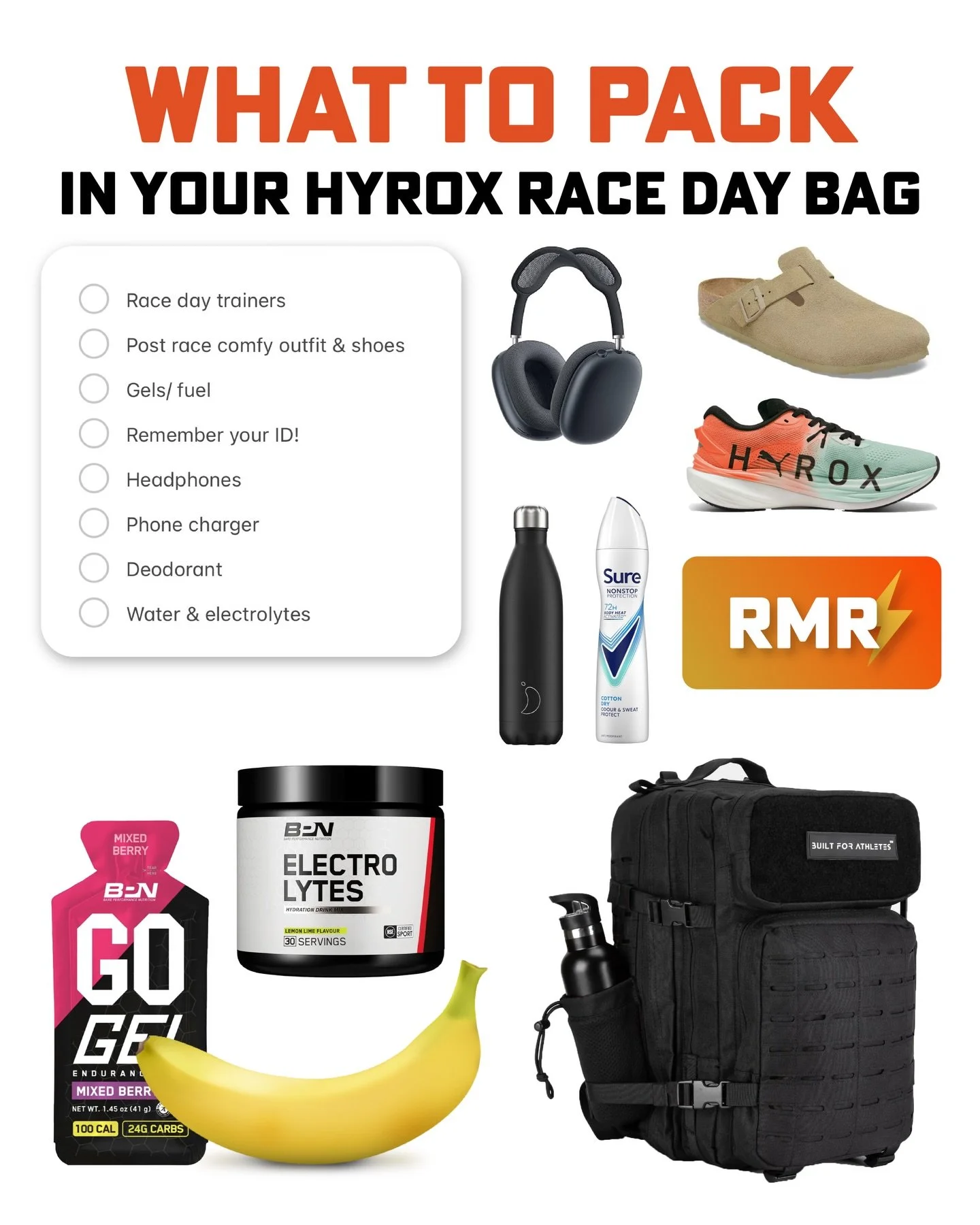 Unsure what to bring on race day? We&rsquo;ve got you! Comment your race day essentials down below 👇⚡️