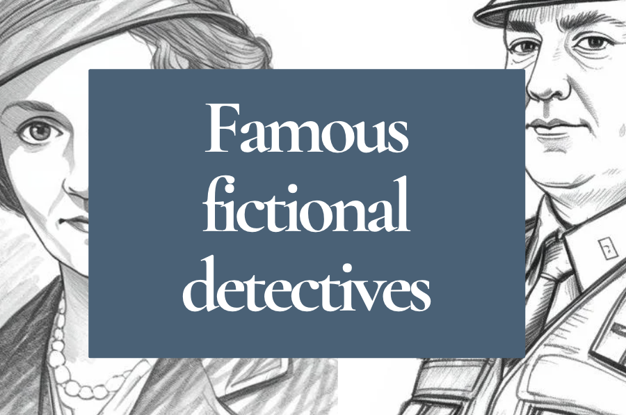 Button that reads : Famous Fictional Detectives
