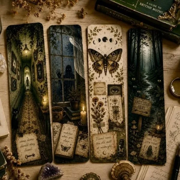 Creepy Cozy Mystery Bookmarks by StrangeLittleThings1