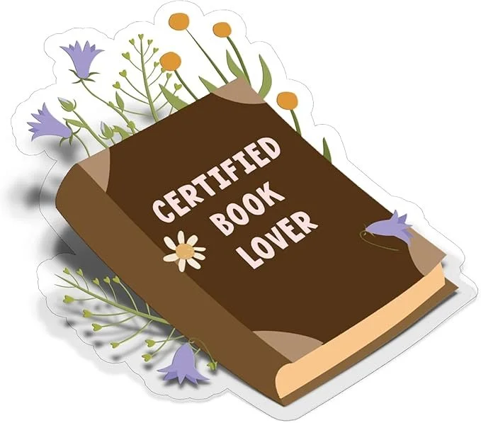 Sticker of a book that says Certified book lover