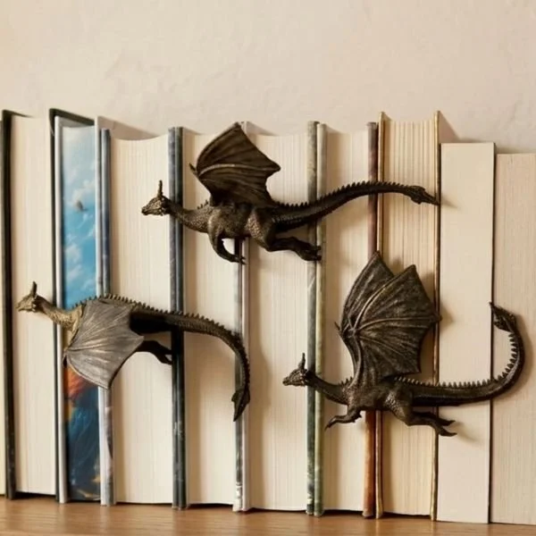 Flying Dragon Bookshelf Decor by EmberNooks