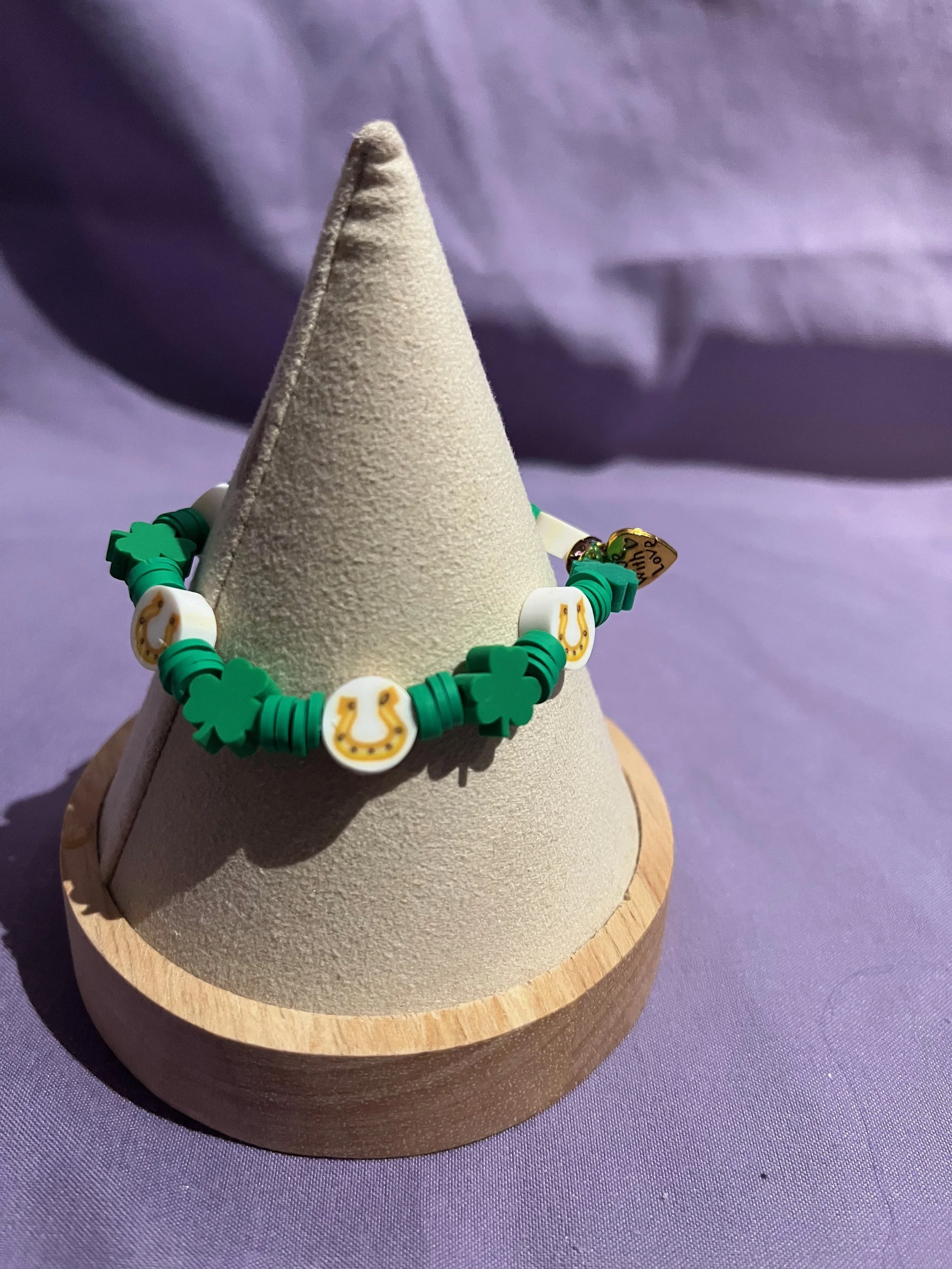 Green Shamrocks and Horseshoes