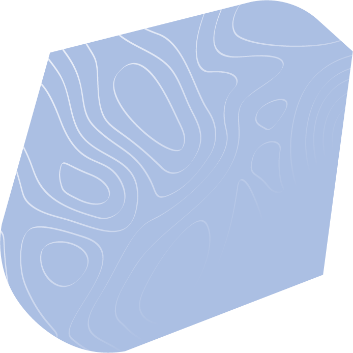 Topographic lines on a light blue background, featuring a slightly rounded and diagonal orientation.