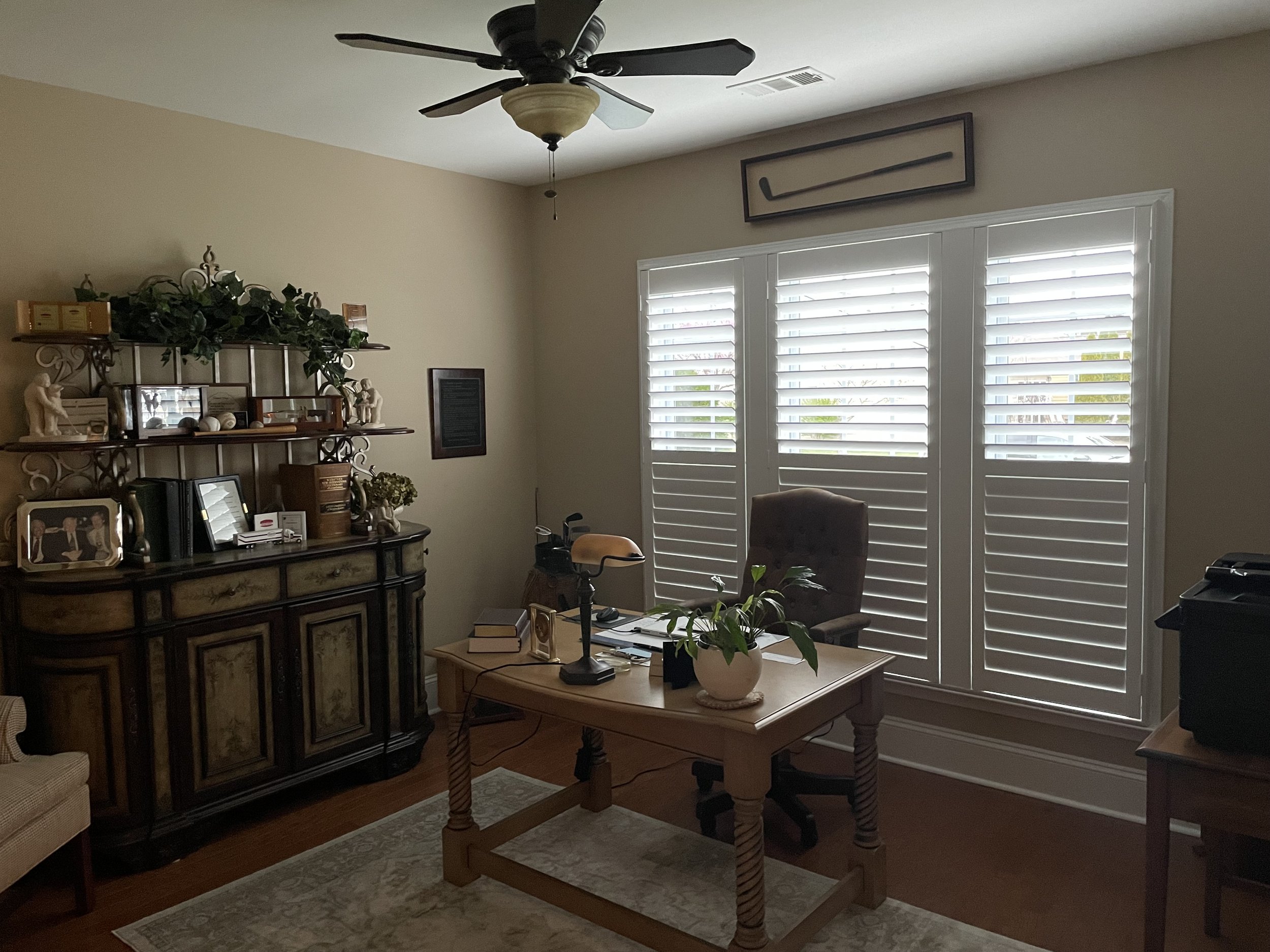 Divider rail Shutters for home office
