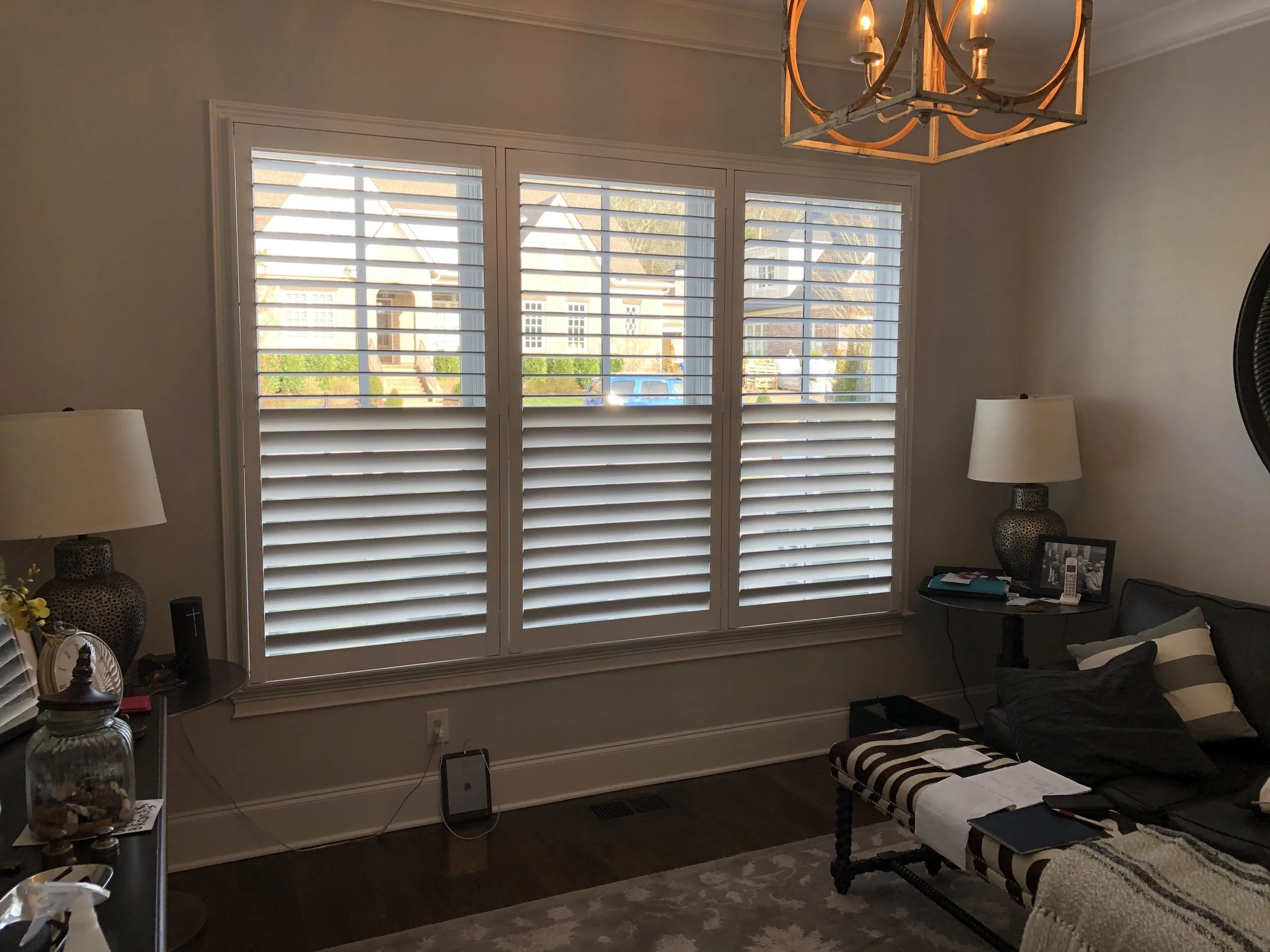 Shutters split tilt No divider rail