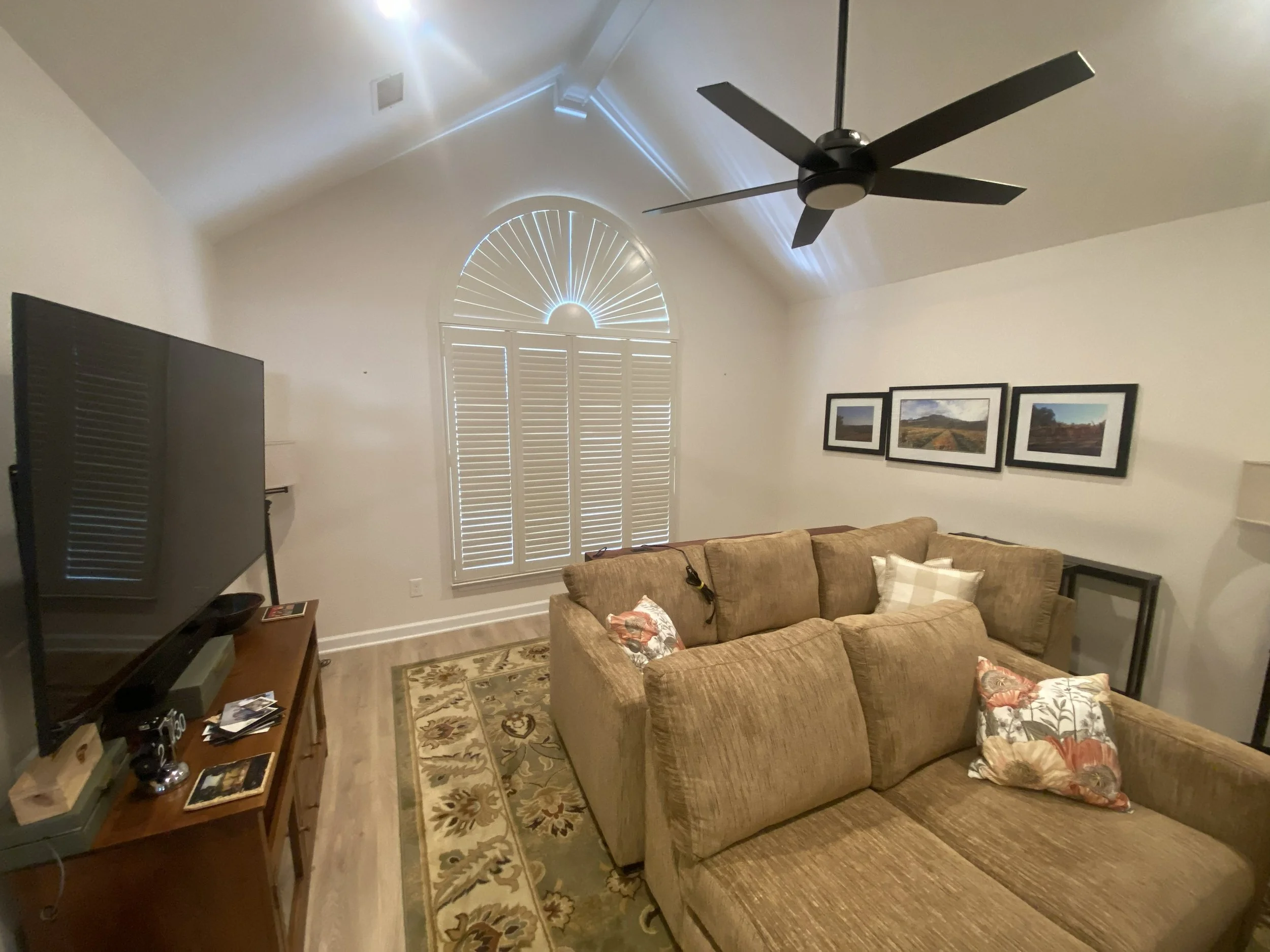 Arch Plantation Shutter Fan Style