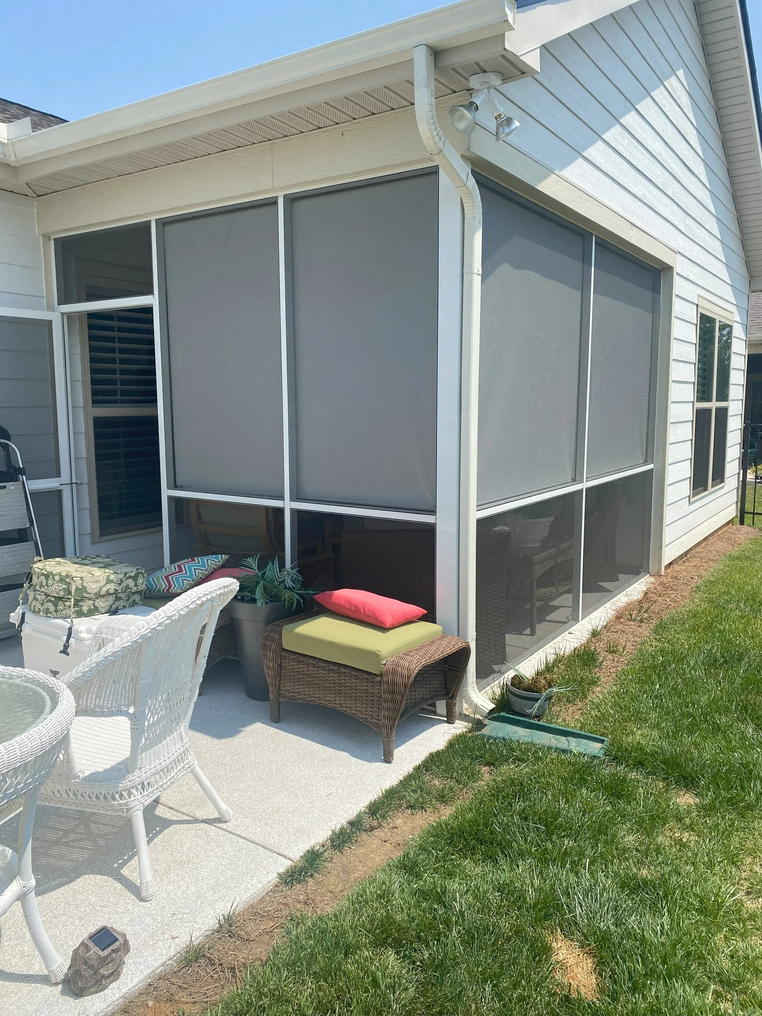 Porch Shades from outside