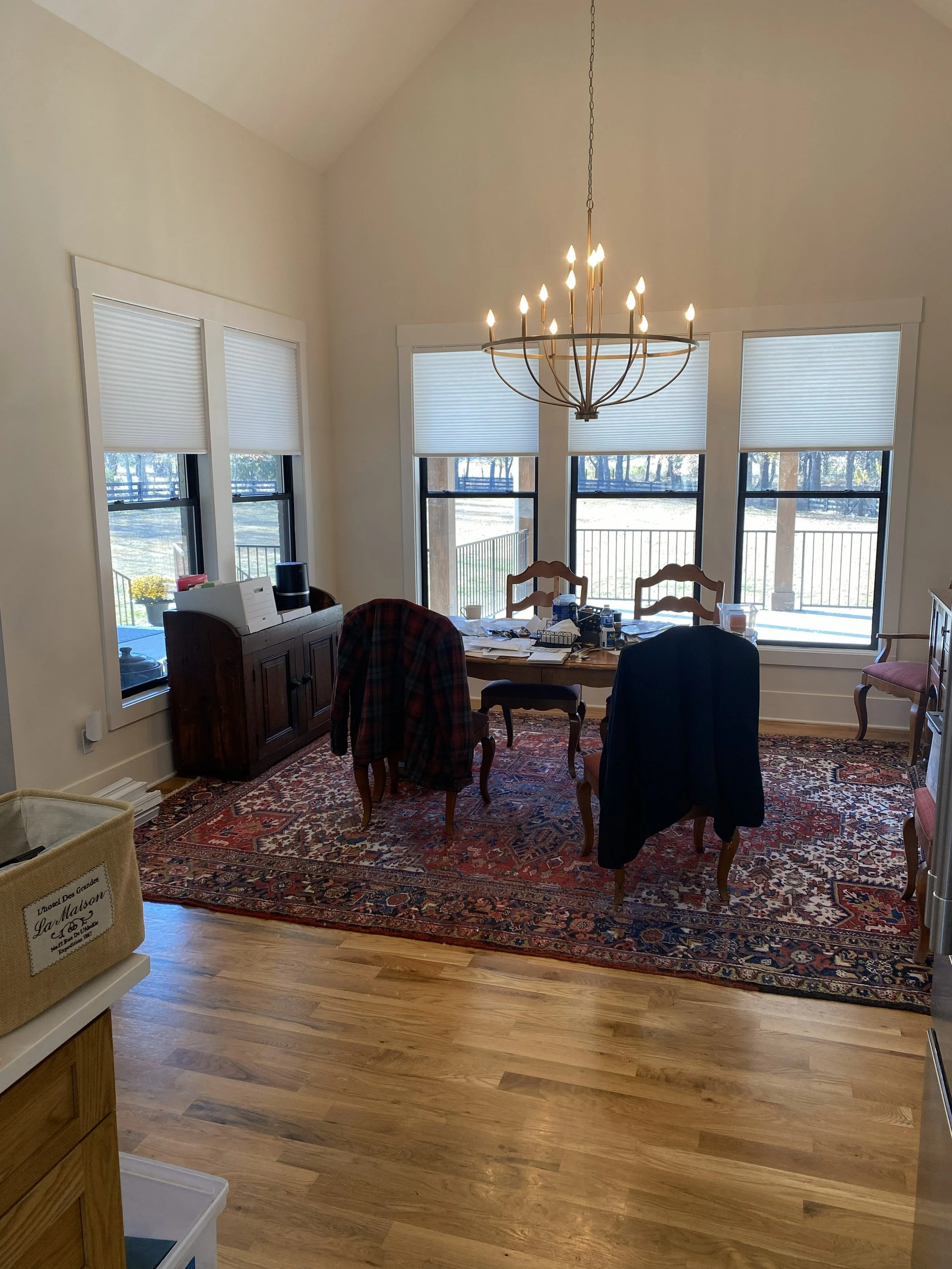 Cell Shades in kitchen