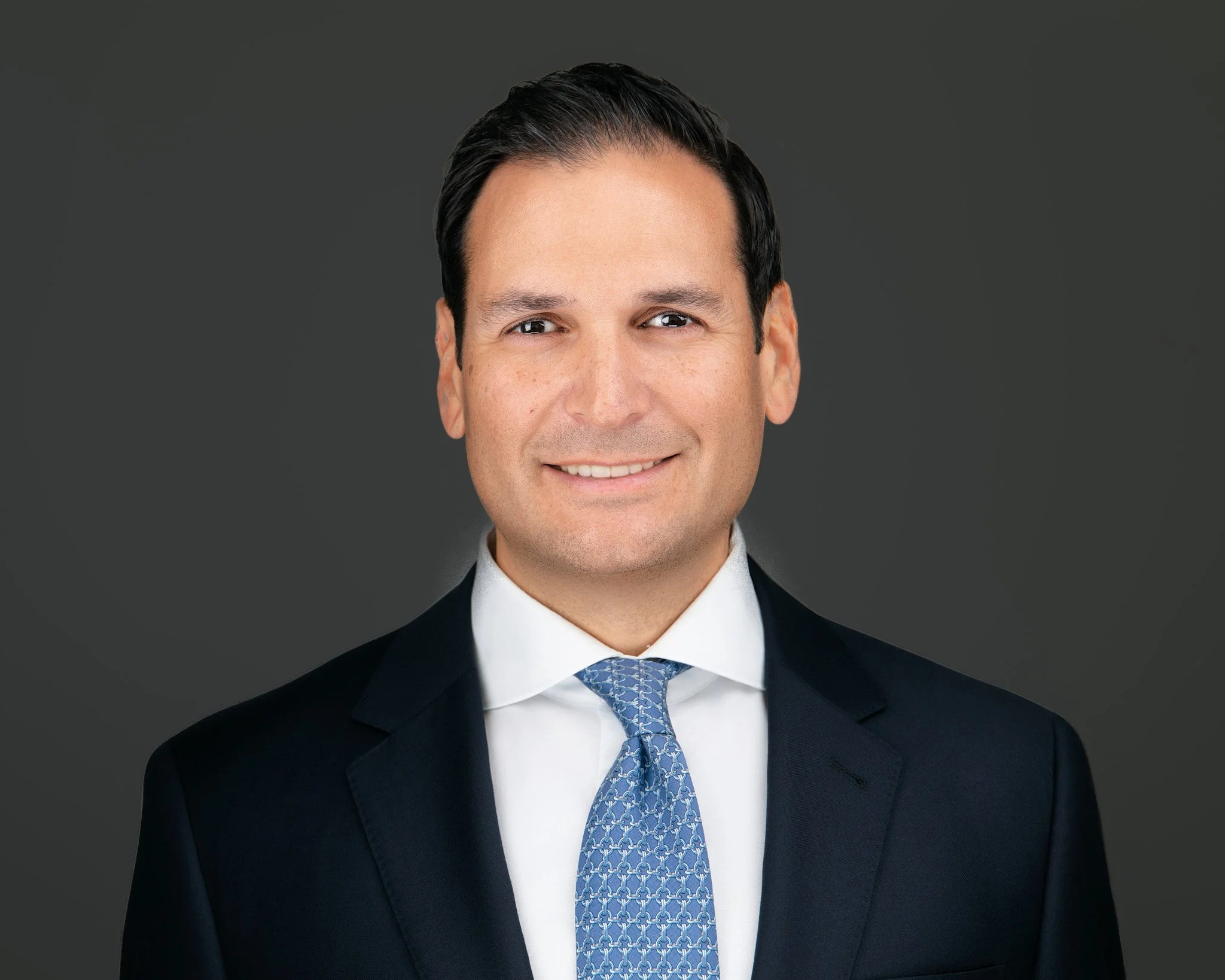 Professional headshot of an East Bay attorney in suit and tie — Steven B Studios, Lafayette CA law firm photography