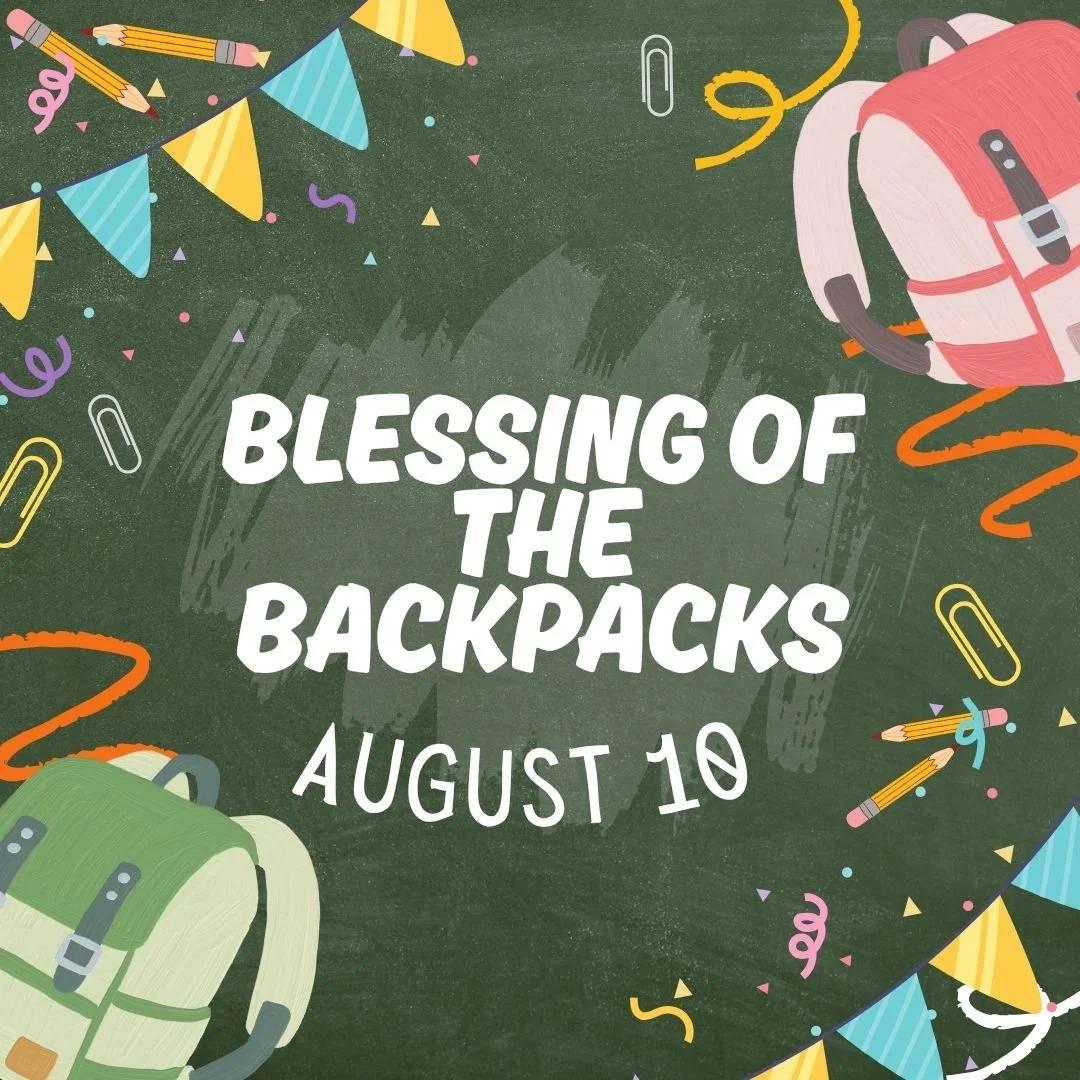 Join us this weekend in worship for our Blessing of the Backpacks! Kids and students&mdash;don&rsquo;t forget to bring your backpacks as we pray over the new school year together. It&rsquo;s a sweet moment to lift up our young people, teachers, and f