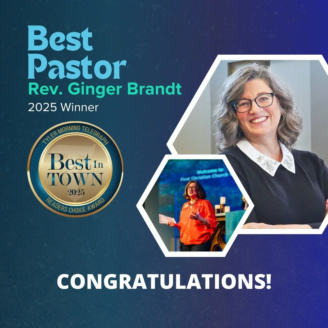 We already knew Rev. Ginger Brandt was the best, but it&rsquo;s wonderful to see our community recognize it too! 🌟

Congratulations to Rev. Ginger Brandt for being named Best Pastor in Town 2025 by the Tyler Morning Telegraph&rsquo;s Readers&rsquo; 
